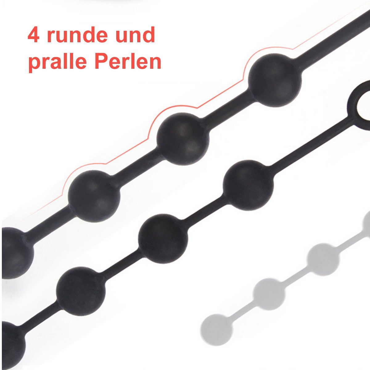 TPFSecret Analkugeln - mit 34,5cm 3cm Anal Perlen für Frauen Länge: ergonomische Männer, Kugeln 4 Durchmesser, große und Kette