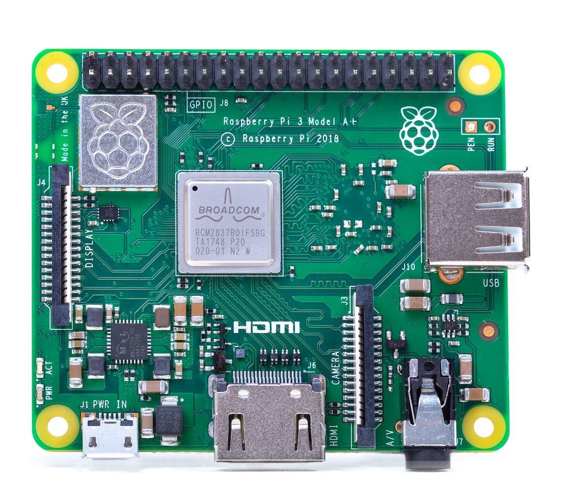 Raspberry Pi Foundation Raspberry Pi 3A+ Einplatinencomputer Mini-PC Barebone Mini-PC Barebone (Broadcom BCM2837B0)