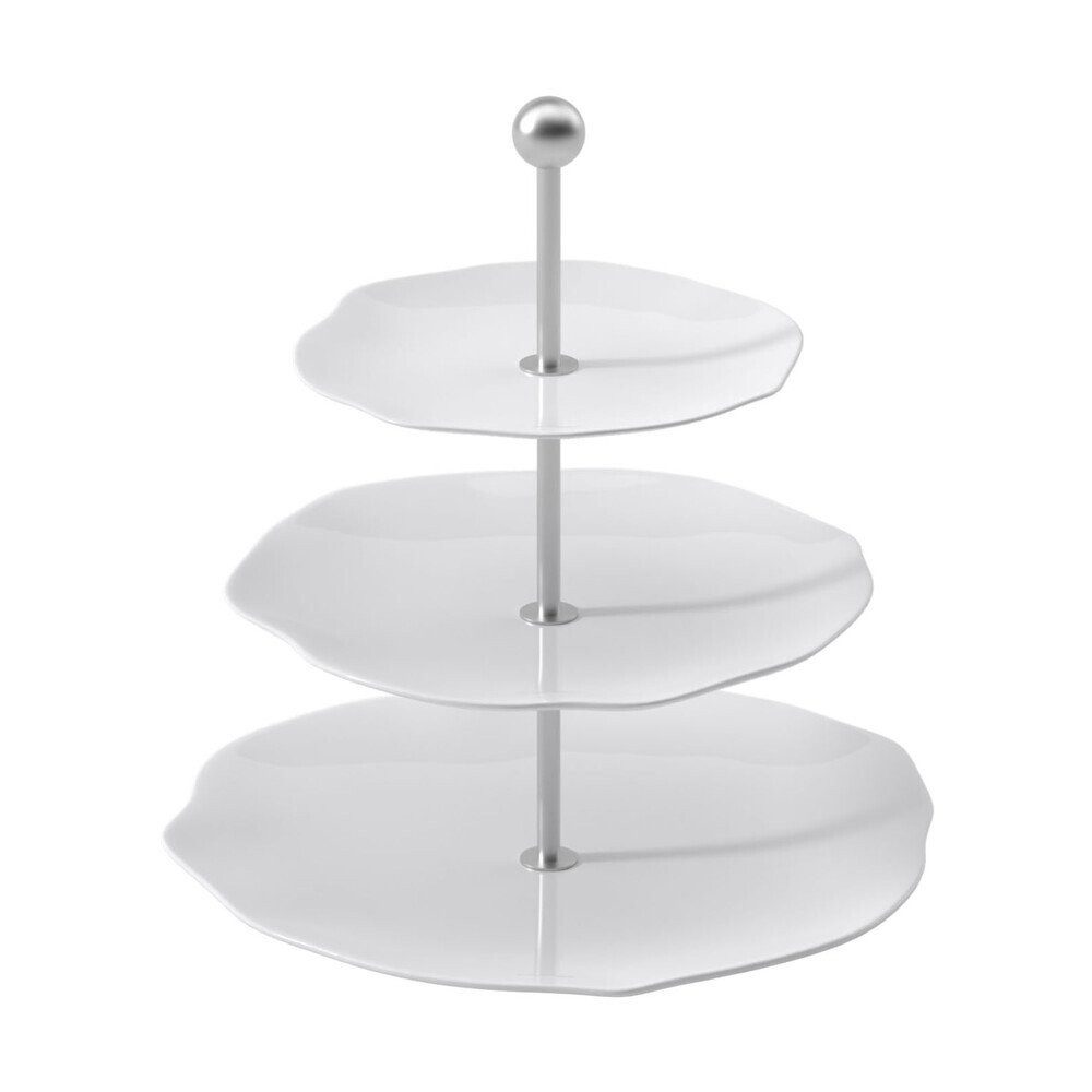 Villeroy & Boch Etagere Etagere 3-stufig Pura, Premium Bone Porcelain, (1-tlg), Made in Germany, Premium Bone Porcelain, weiß, stoßfest