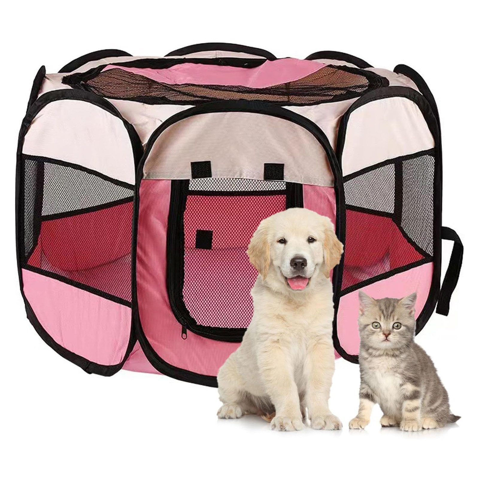 OKWISH Tierhaus Faltbarer Hunde Katzenkäfig Outdoor Zelt Laufstall mit Netz günstig online kaufen