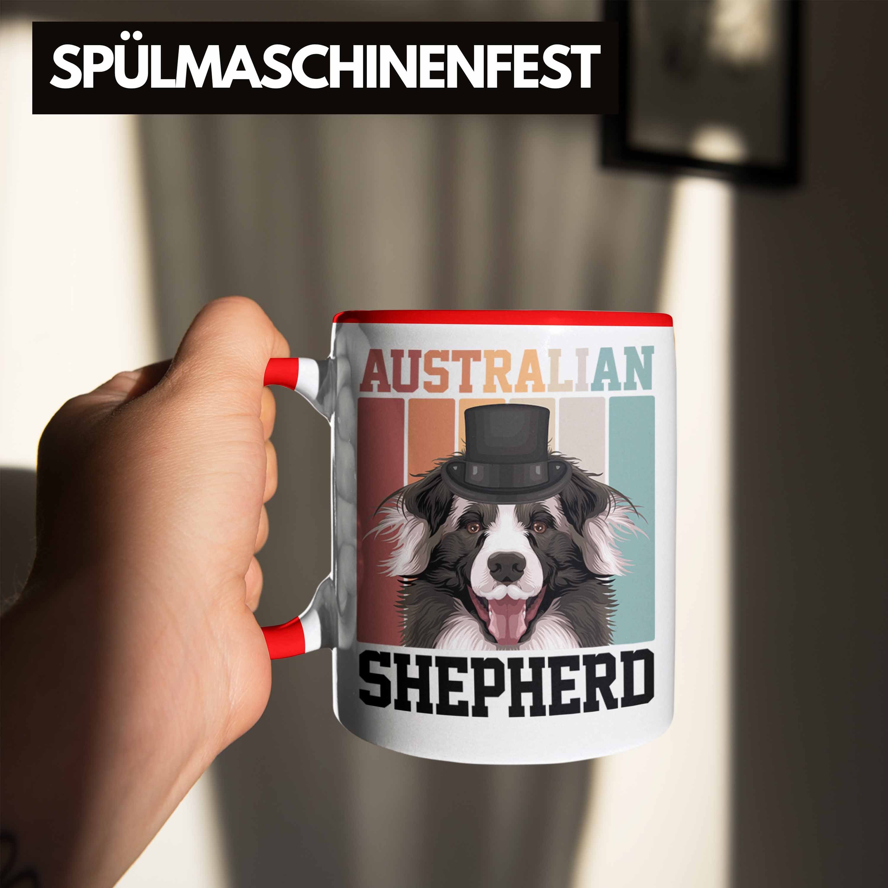 Lustiger Geschenkid Tasse Besitzer Geschenk Shepherd Trendation Spruch Australian Tasse Rot