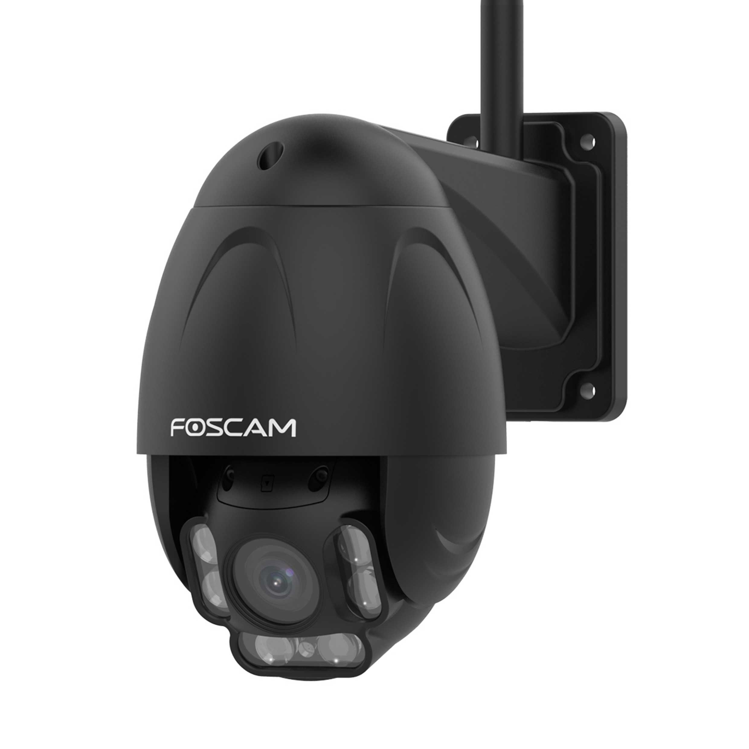 Foscam FI9938B Überwachungskamera (Außenbereich, Innenbereich, Wetterfest,  Nachtsicht bis zu 60 m, 4fach optischer Zoom, Schwenk- und Neigungsfunktion)