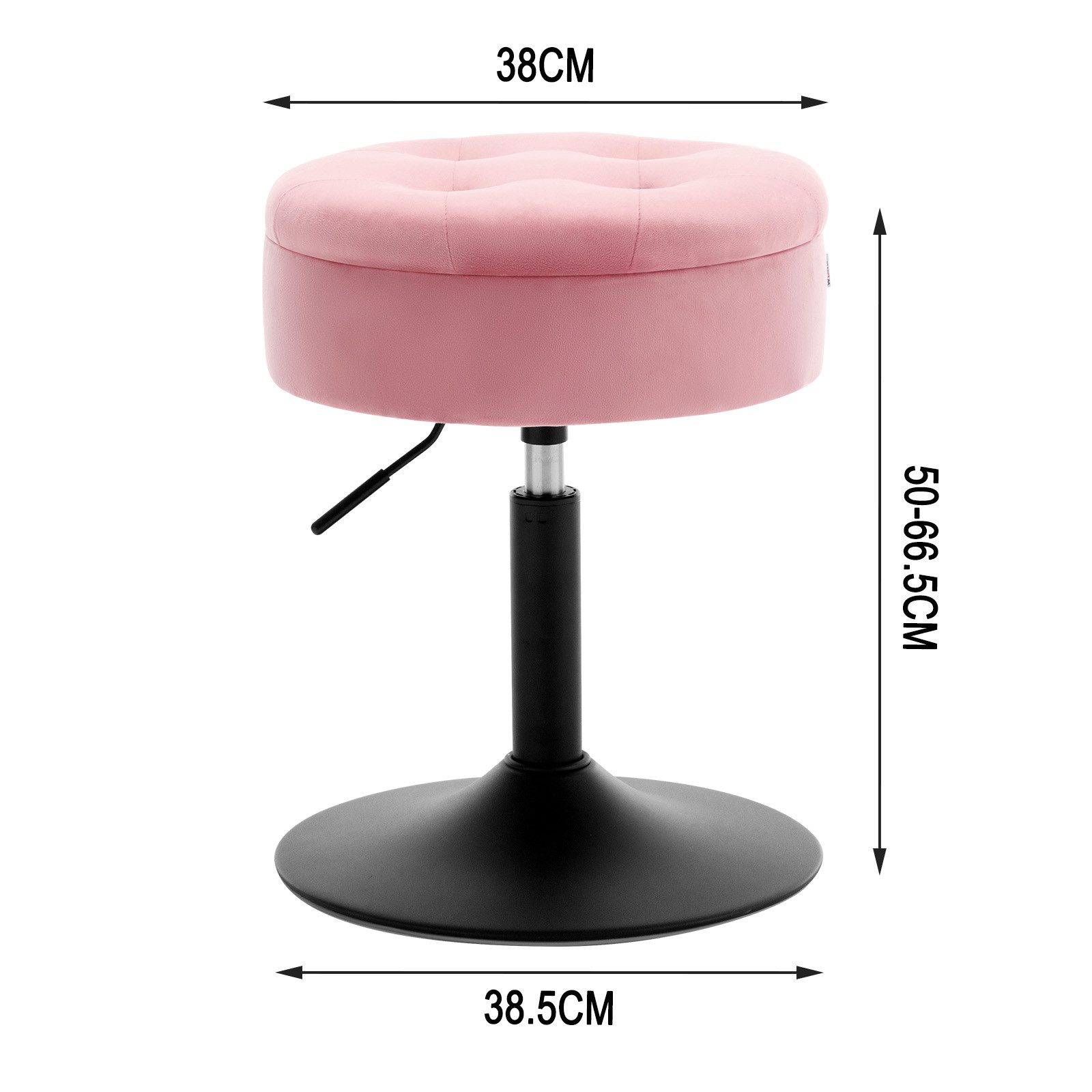 Woltu Drehhocker (1 St), Barhocker mit Stauraum drehbar höhenverstellbar