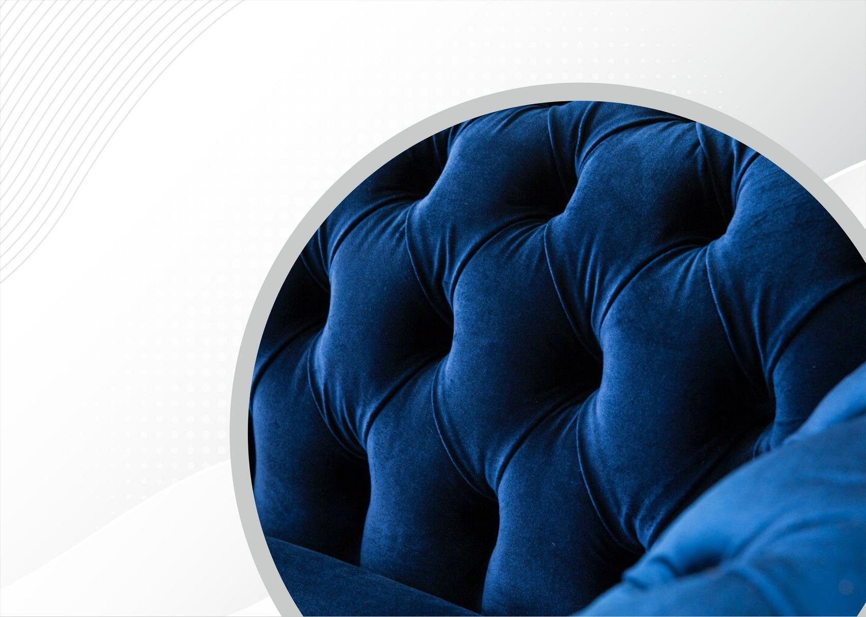JVmoebel Chesterfield-Sofa, Zweisitzer Couch Sofa Textil Sitz 2 Stoff Polster Couchen Luxus