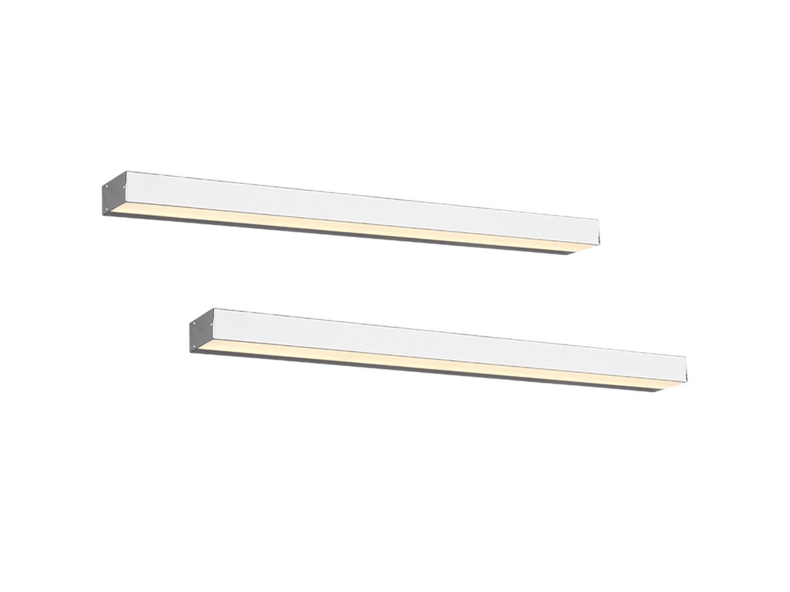 TRIO Leuchten Spiegelleuchte, LED fest integriert, Warmweiß, 2er Set indirekte Beleuchtung Bad-lampen Badezimmerlampen Wand, B 60cm