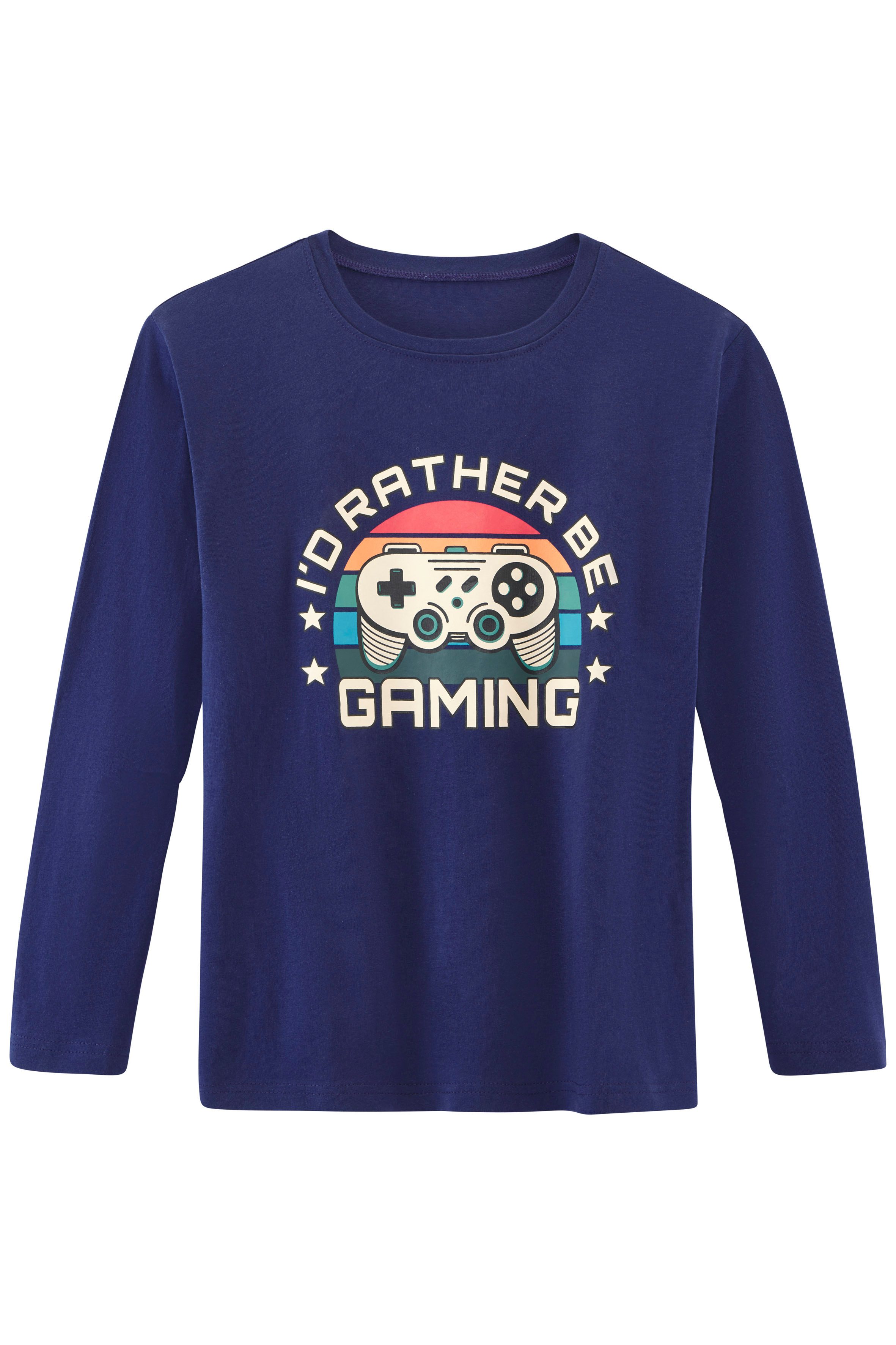 AUTHENTIC LE JOGGER Pyjama (Packung, 2 tlg., 1 Stück) Schlafanzug mit großem Gaming - Print vorn