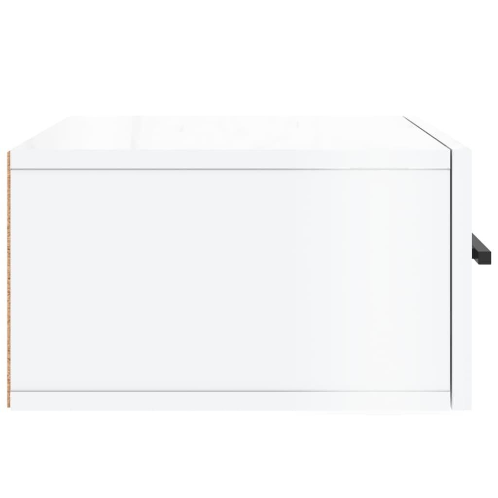Fächerschrank Hochglanz-Weiß Wand-Nachttisch cm vidaXL (1-St) 35x35x20