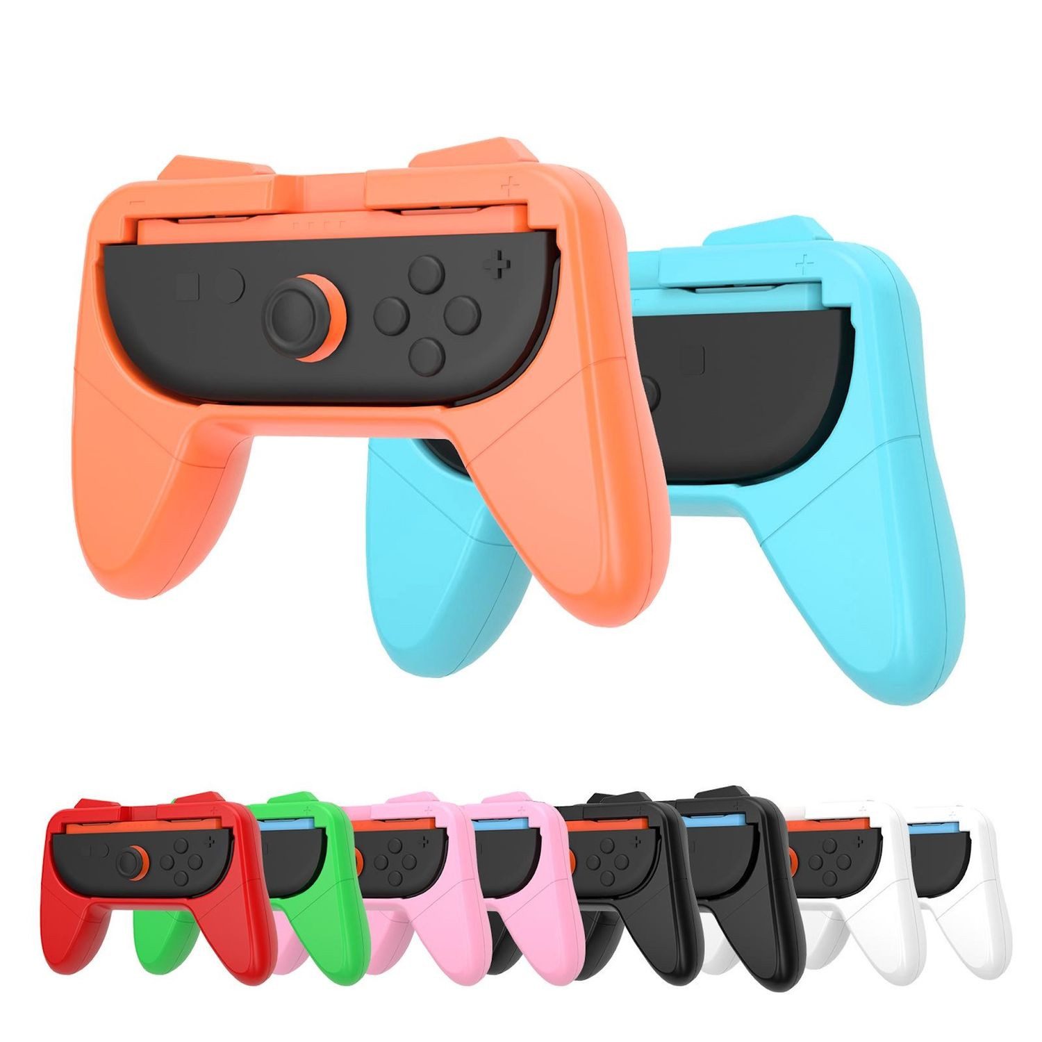 Wigento Handyhülle Für Nintendo Switch 2 Joy-Con Controller Griffhalterung Zubehör Bunt, Ergonomisches Controller Griffhalter Set