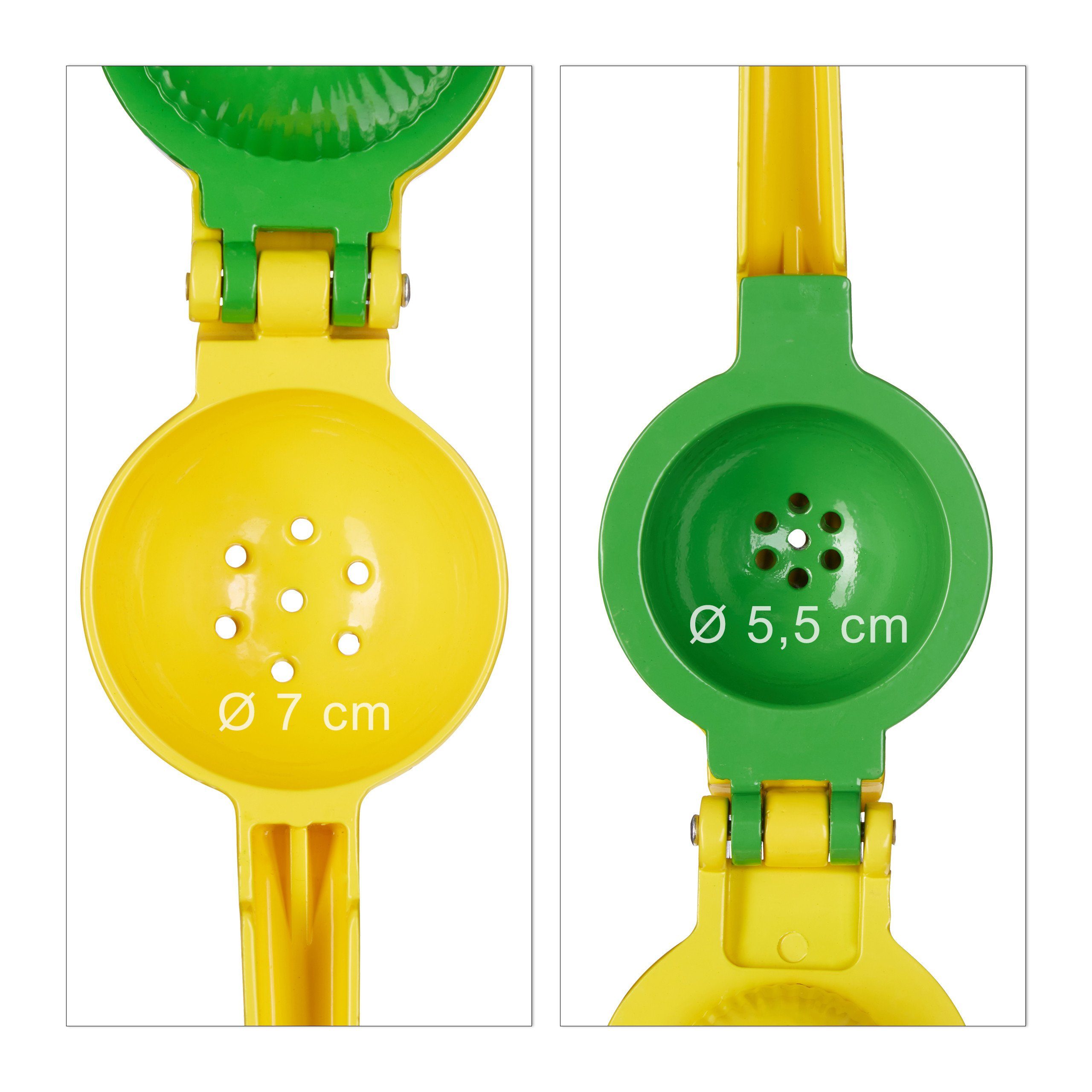 relaxdays 2in1 Zitruspresse 10 x Zitruspresse manuell 2 in 1