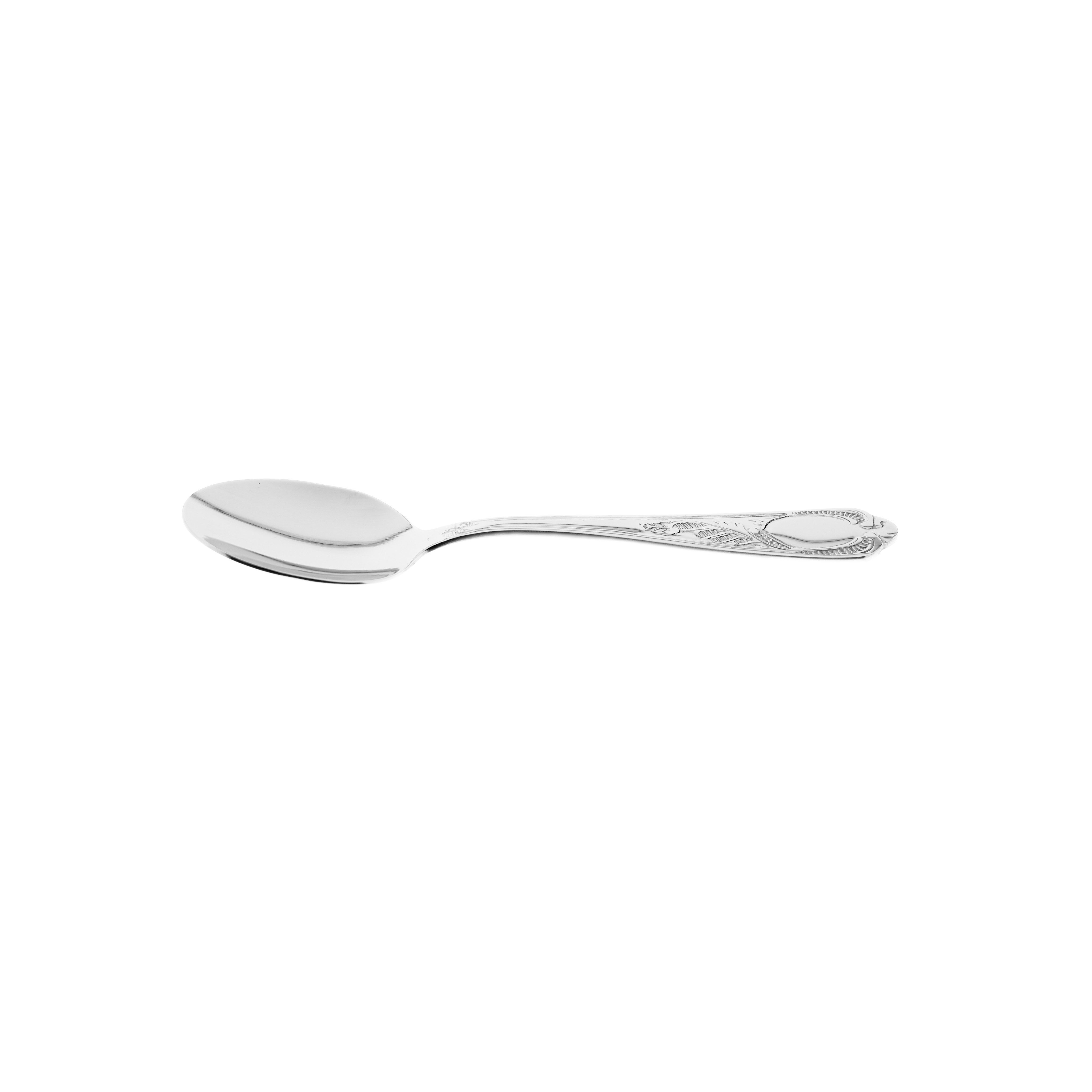 Mulex Esslöffel Rococo 6-teiliges Set aus hochwertigem 18/10-Edelstahl - Silber (6 Stück), Edelstahl 18/10