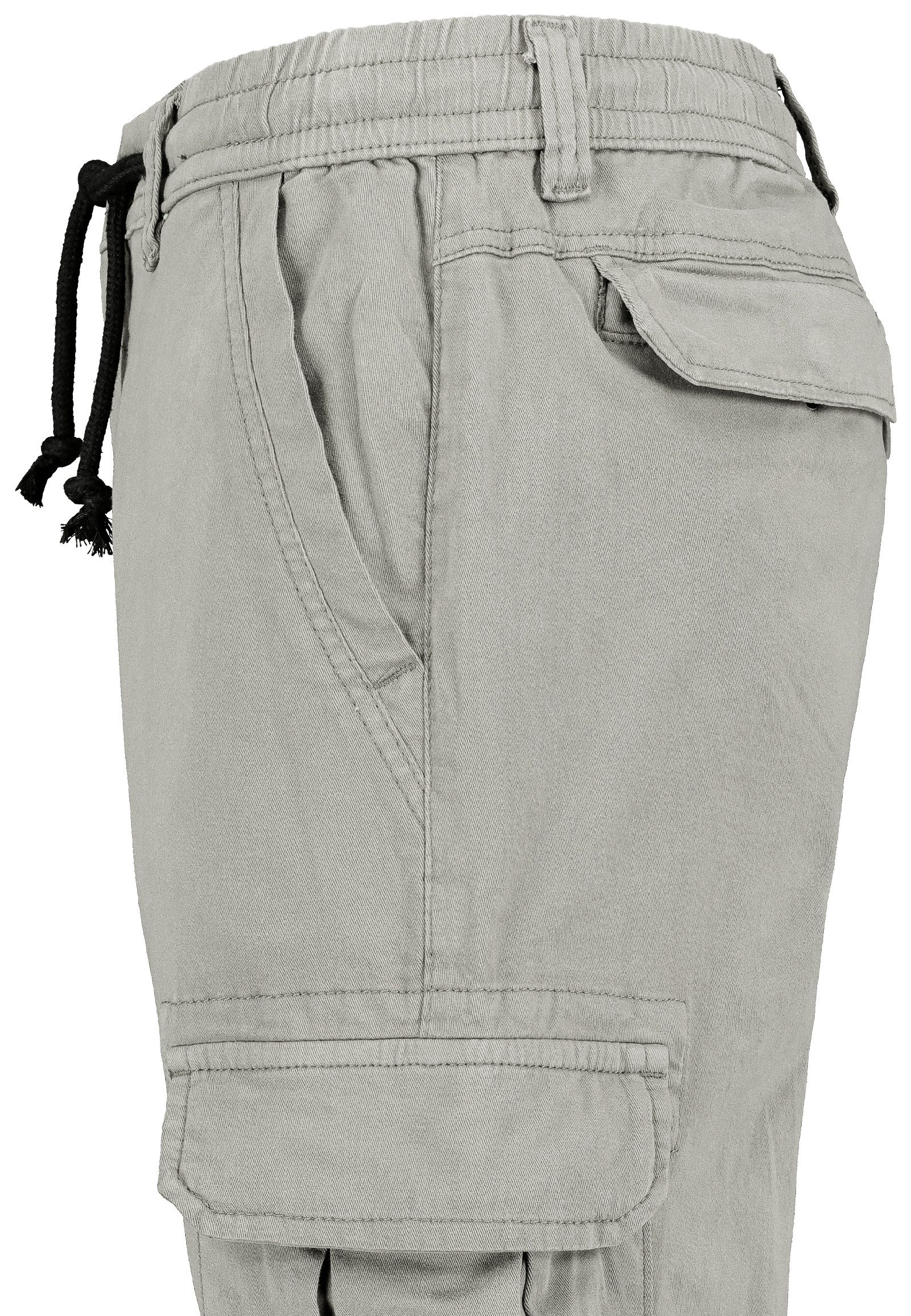 SUBLEVEL Cargohose mit elastischen Bündchen und Kordelzug Jogger Pants