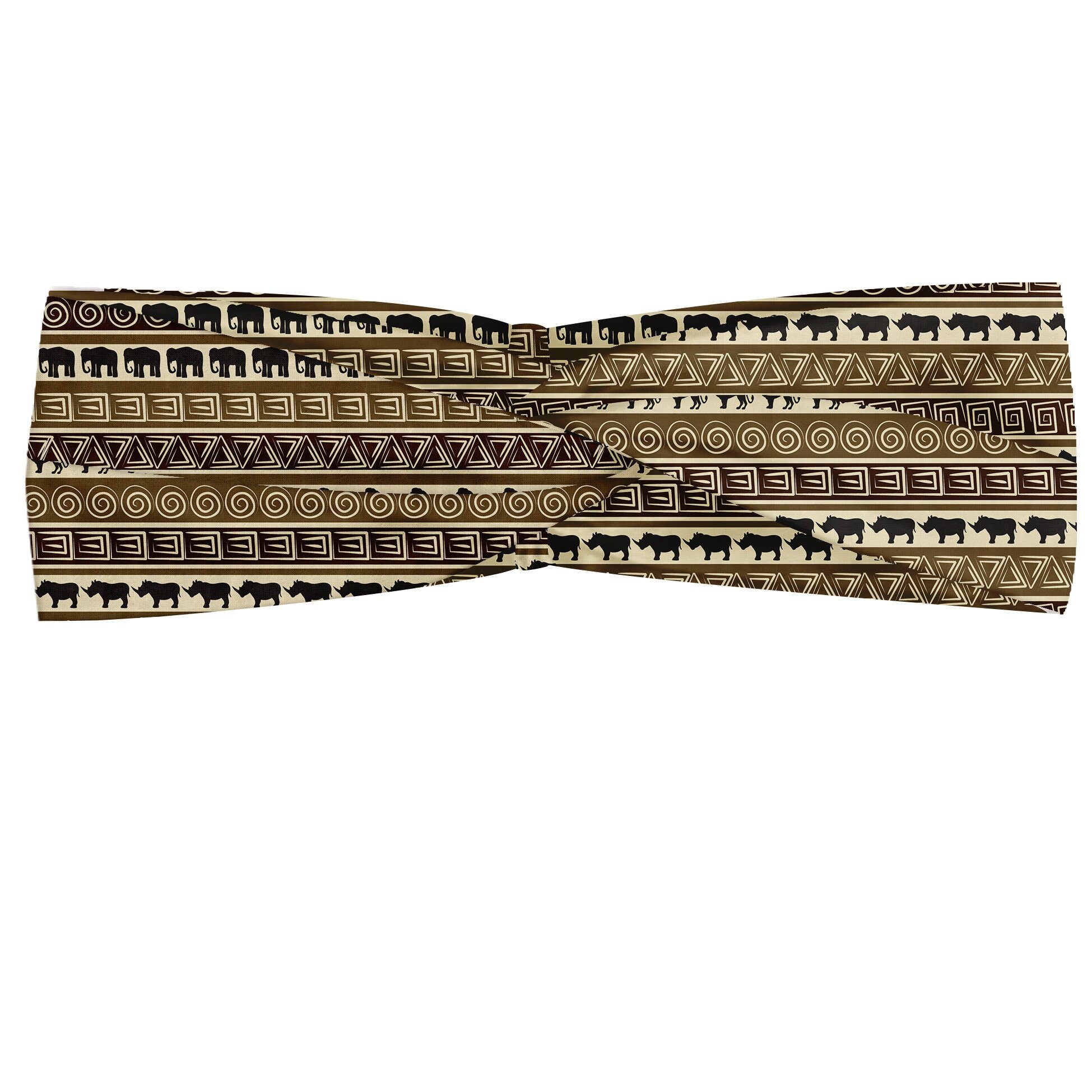 Abakuhaus Stirnband Elastisch und Angenehme alltags accessories Geometrisch Afrika Theme Stripes Tiere