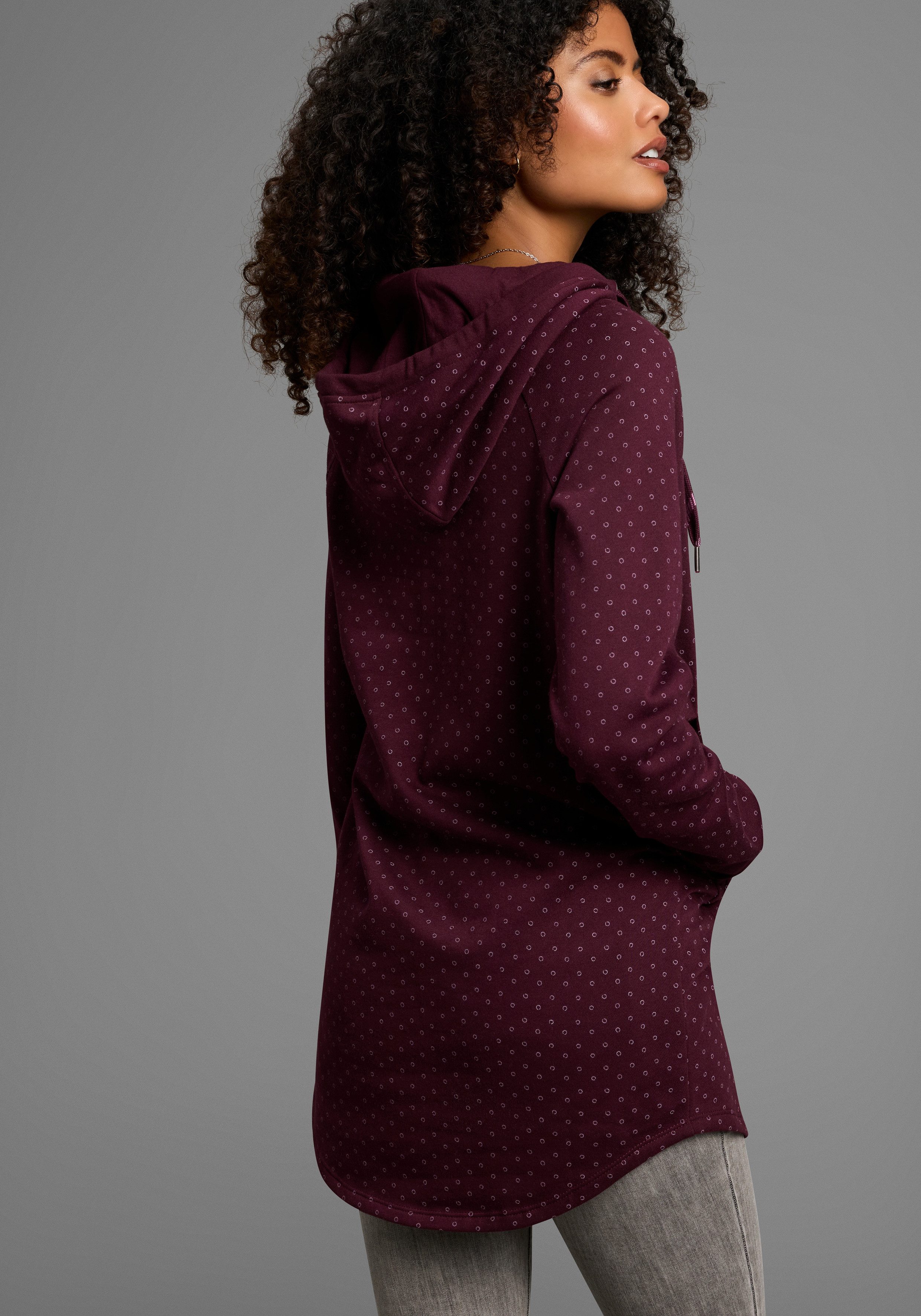 KangaROOS Longsweatshirt mit dezentem Muster günstig online kaufen