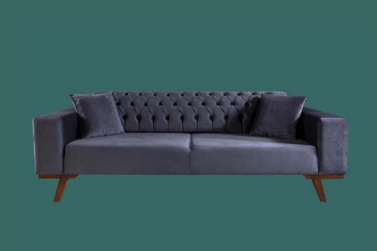 JVmoebel Sofa Design Dreisitzer Moderne Couch grau Couchen Möbel, Made in Europe