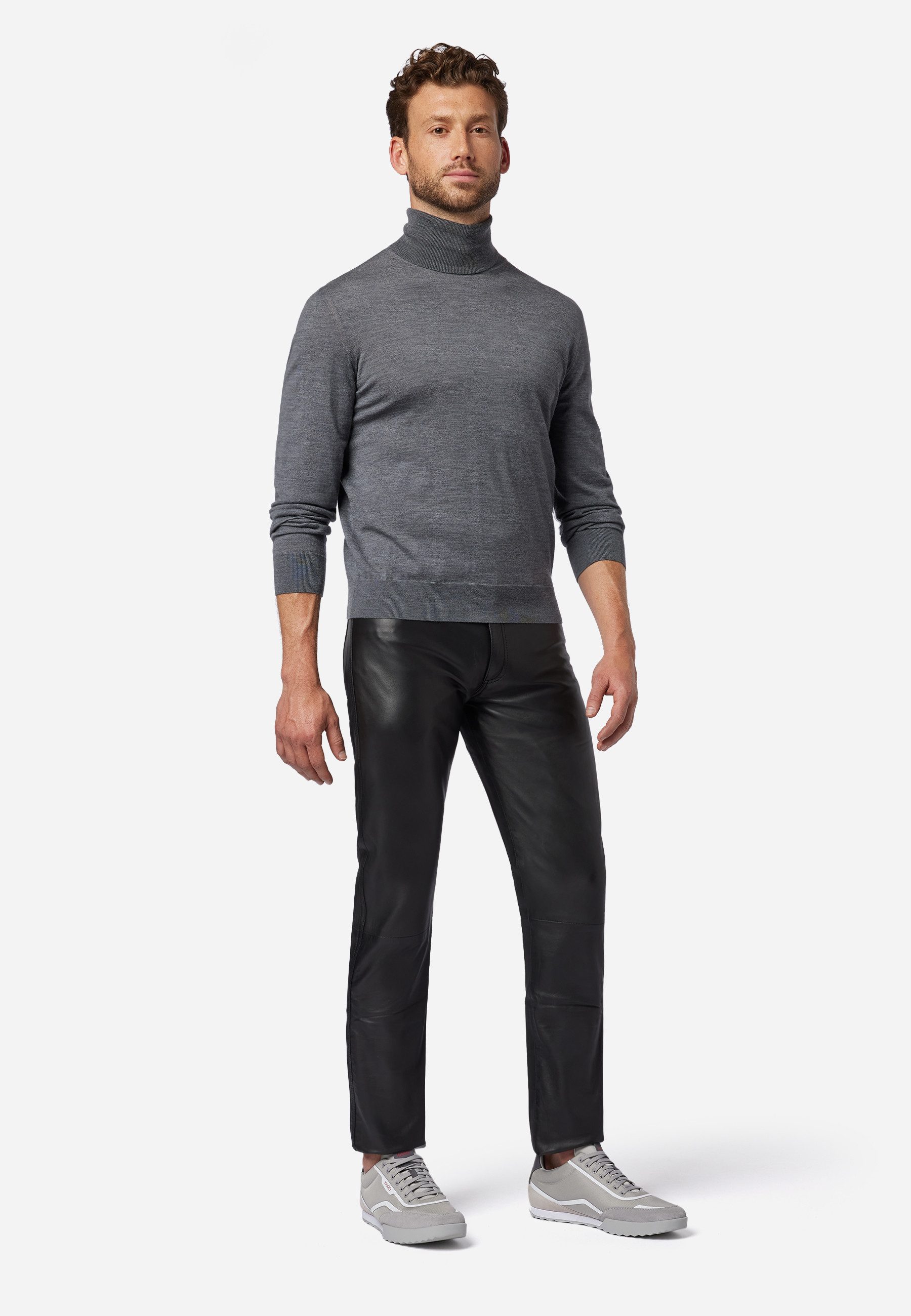 RICANO Lederhose No. 3 TR Jeans Lederhose im 5-Pocket-Stil als Regular Waist
