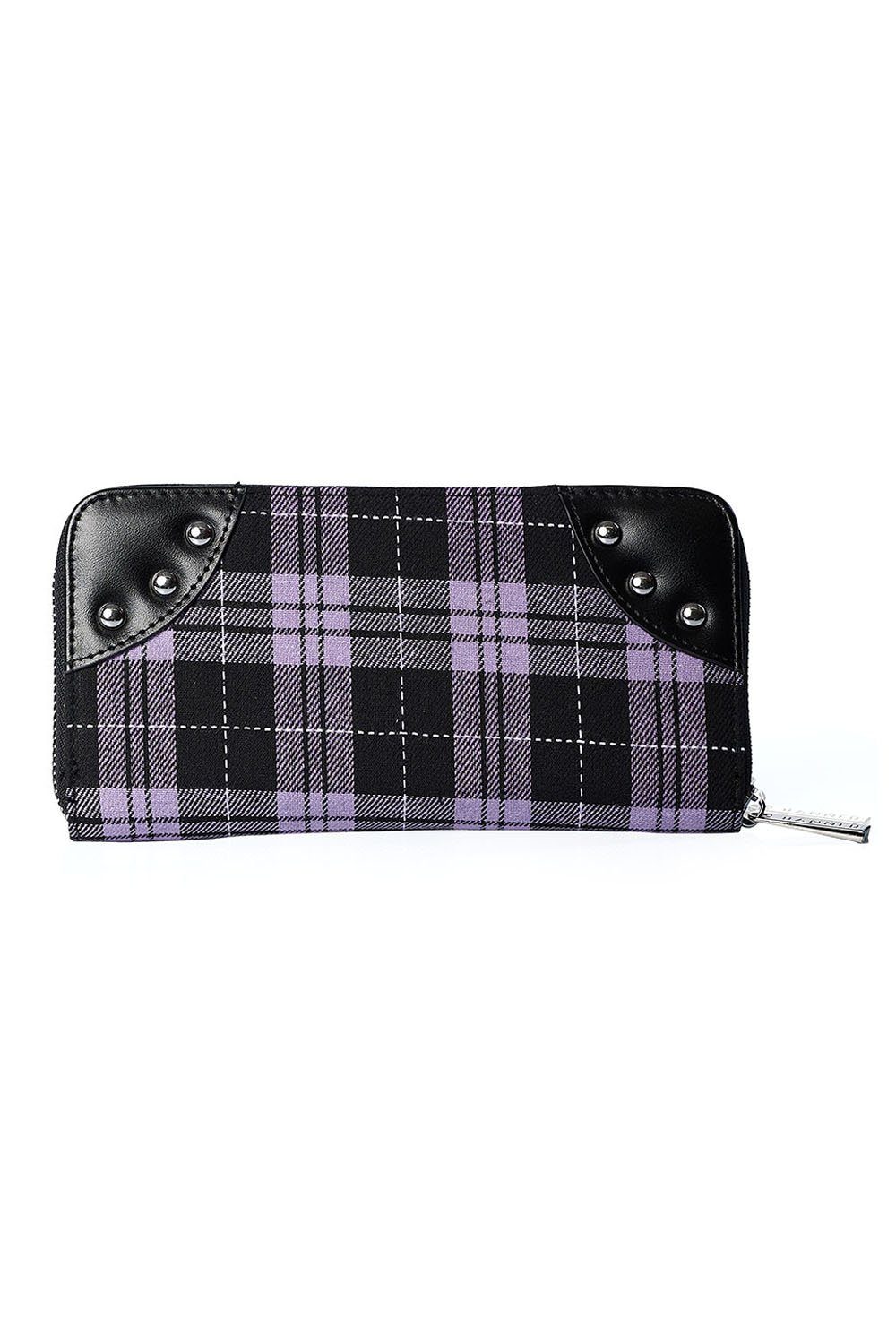 Banned Geldbörse Tartan Handcuff Lila, Handschellen Applikation