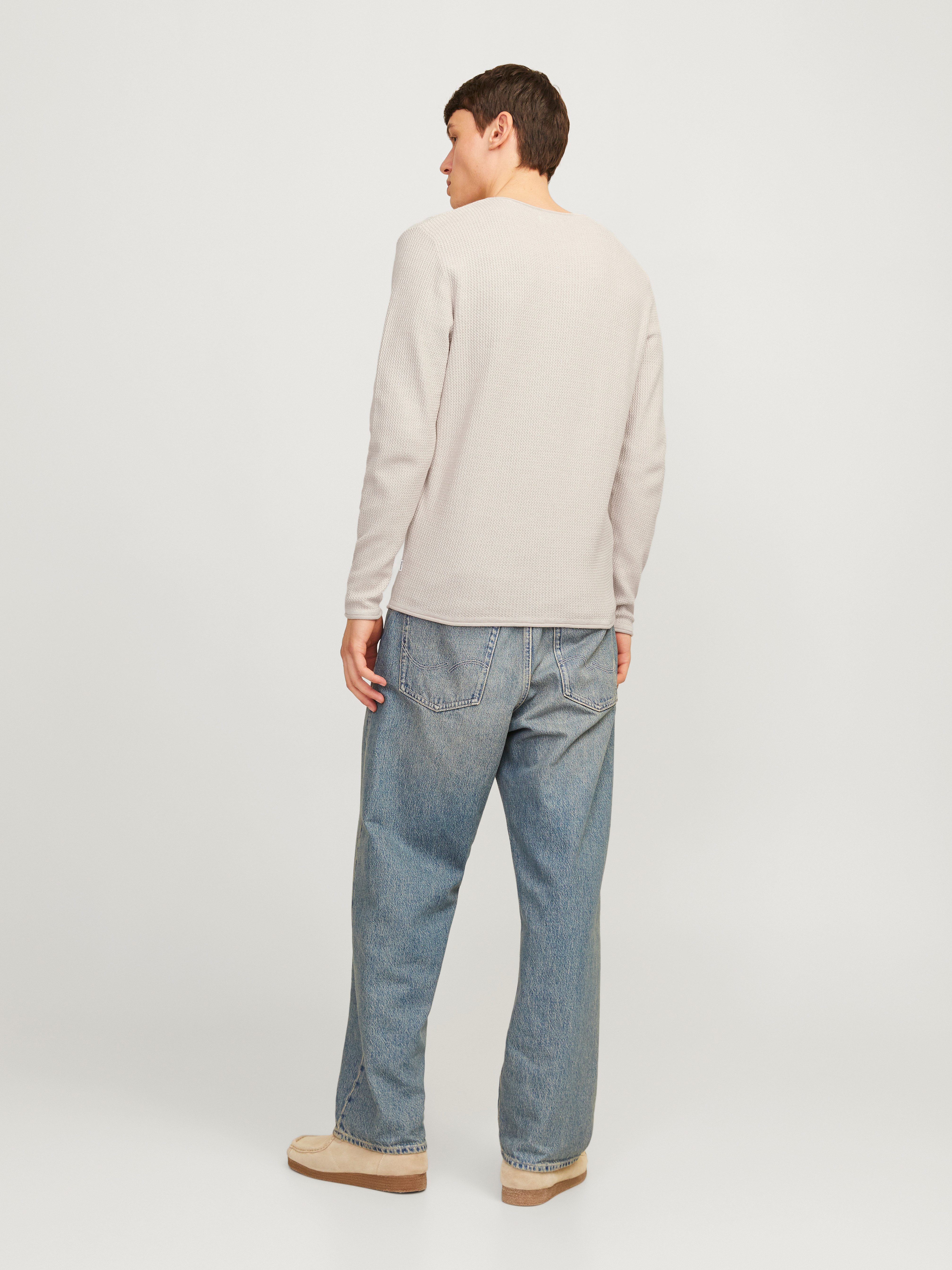 Jack & Jones Rundhalspullover JJECOOPER KNIT CREW NECK NOOS in Strick Optik