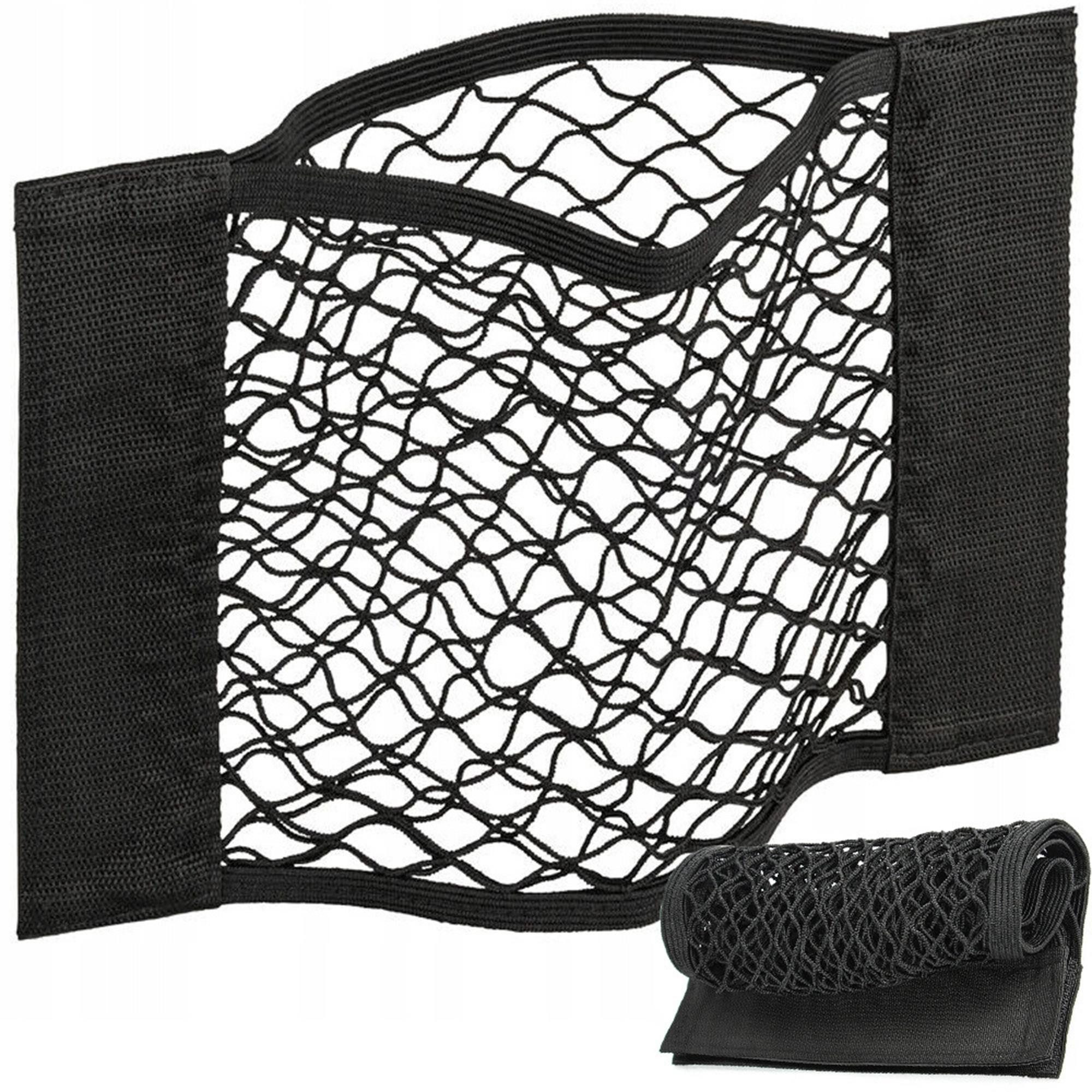 TSB Werk Kofferraummatte Ablagenetz Ablagefach Stretch Netztasche, Gepäcknetz, Rücksitztasche, Universal