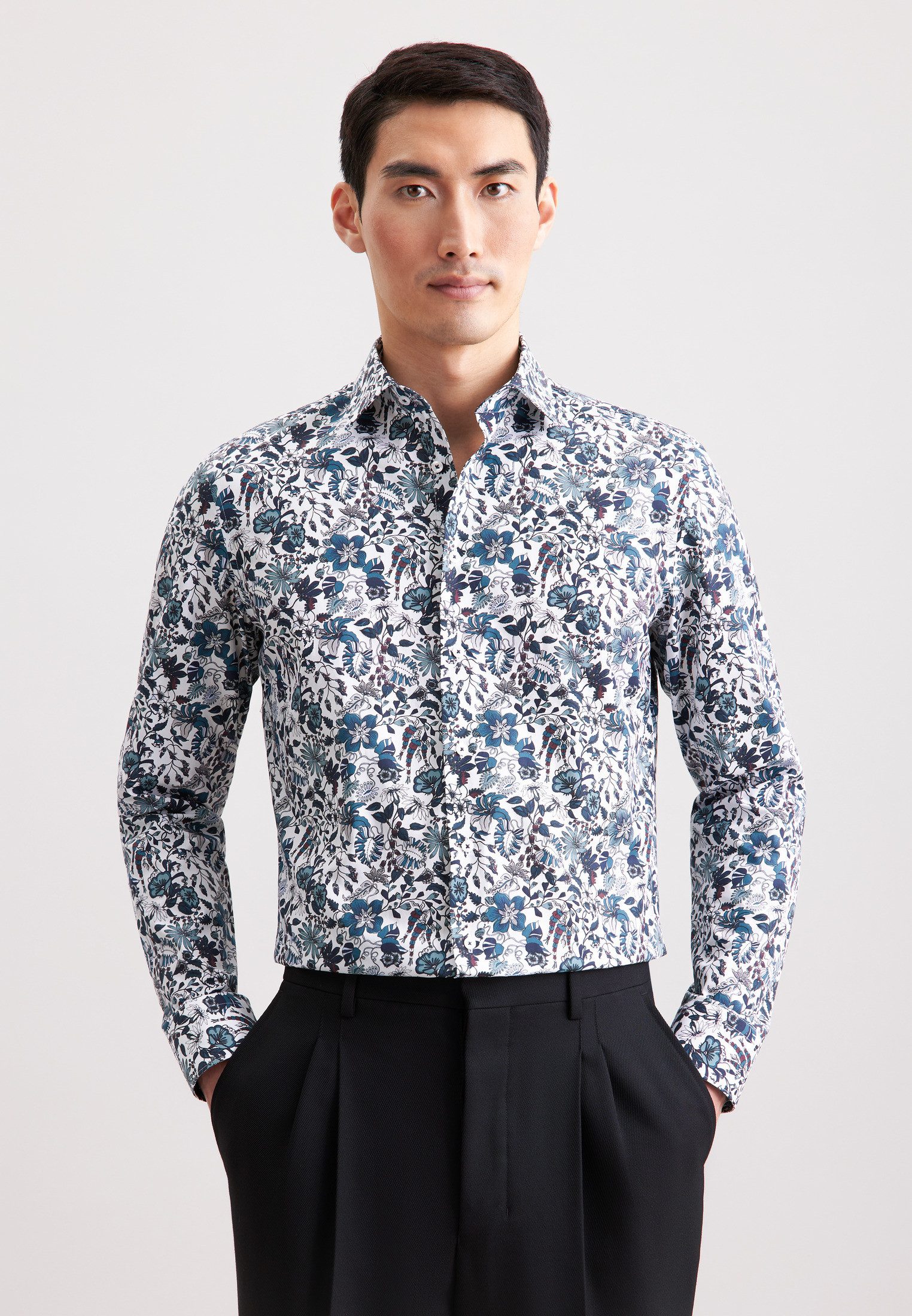 Businesshemd Schwarze Rose