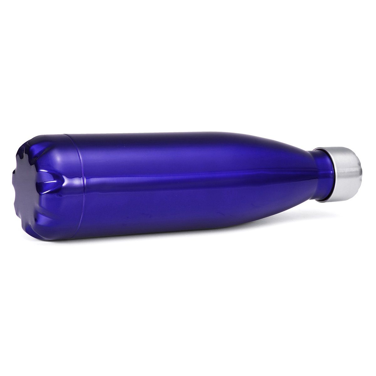 Insma Thermoflasche 500ml doppelwandige Isolierflasche Dunkelblau mit und Bürste Trinkflasche, auslaufsicherem Deckel
