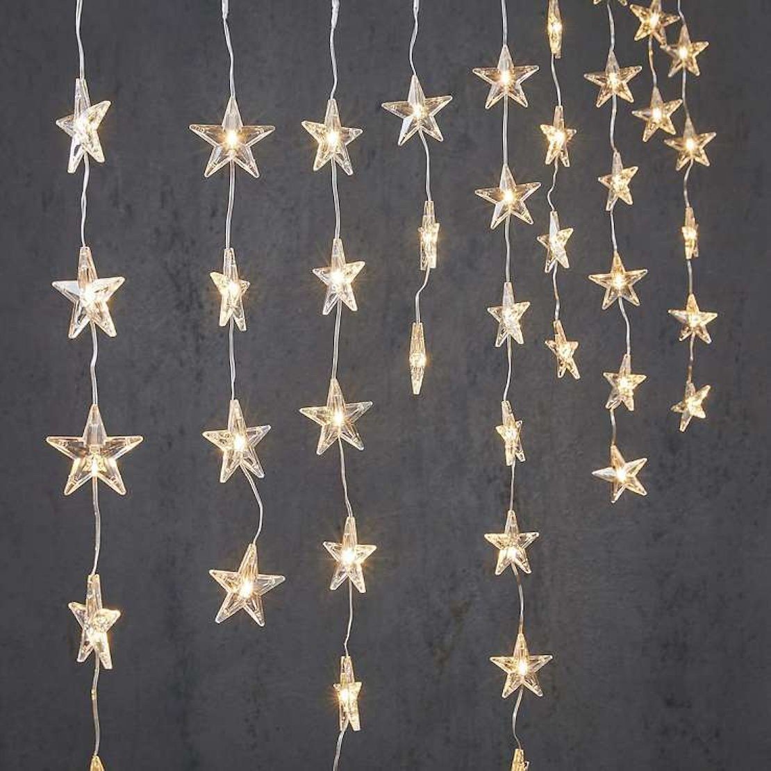 edelman LED-Lichtervorhang Luca Lighting Lichtervorhang Stern LED 50 klassisch weiss