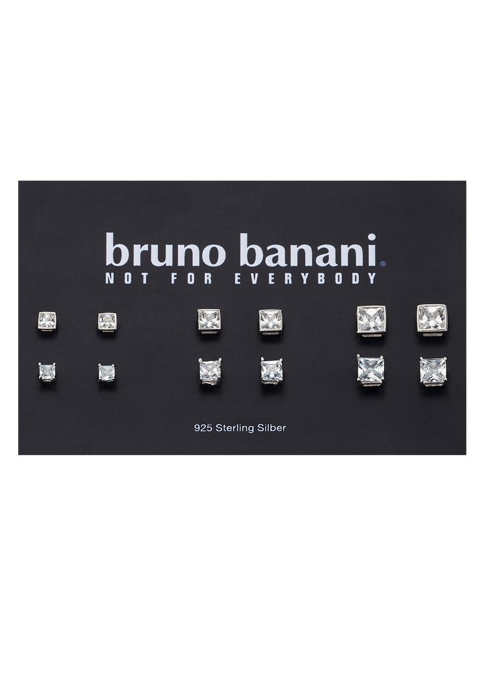 Bruno Banani Ohrstecker-Set Mulitpack Schmuck Geschenk Silber 925 Ohrschmuckset (Set, 12-tlg), mit Zirkonia (synth)