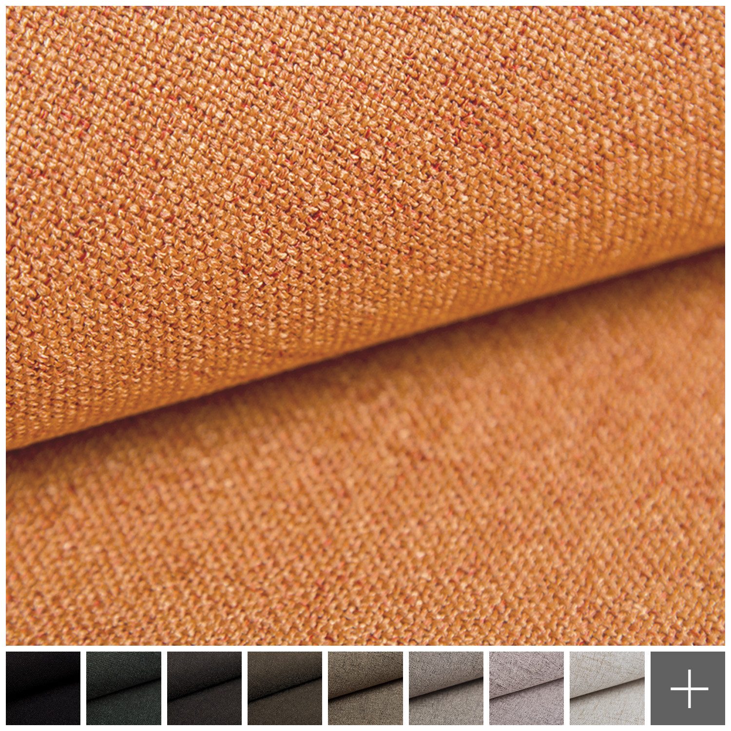 novely® Stoff AUEN Premium Möbelstoff - Robuster Webstoff - Fein Gewebter Polstersto, Meliert, Strapazierfähig, Handwebcharakter, Meterware, 1lfm