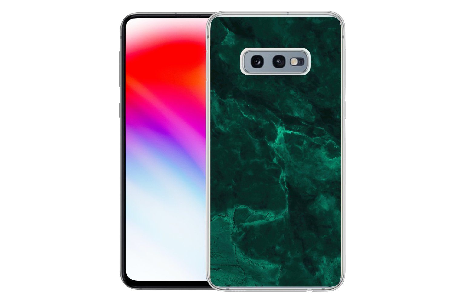MuchoWow Handyhülle für Samsung Galaxy S10e Marmor - Limone - Grün - Strukturiert - Marmor, Phone Case, Silikon, Schutzhülle Dünn