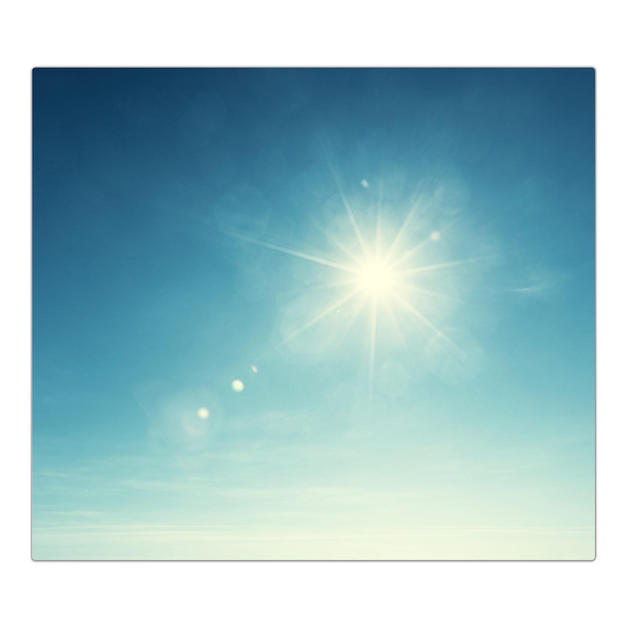 Primedeco Herd-Abdeckplatte Herdabdeckplatte Spritzschutz aus Glas Himmel und Sonne, Glas, (1 tlg)