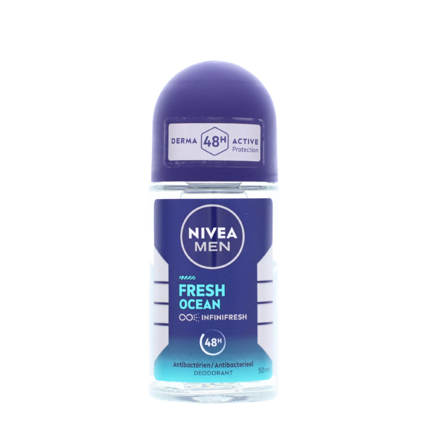 Nivea Deo-Roller 3x NIVEA Men Fresh Ocean Roll On je 50ml Deodorant Herren 48h Schutz