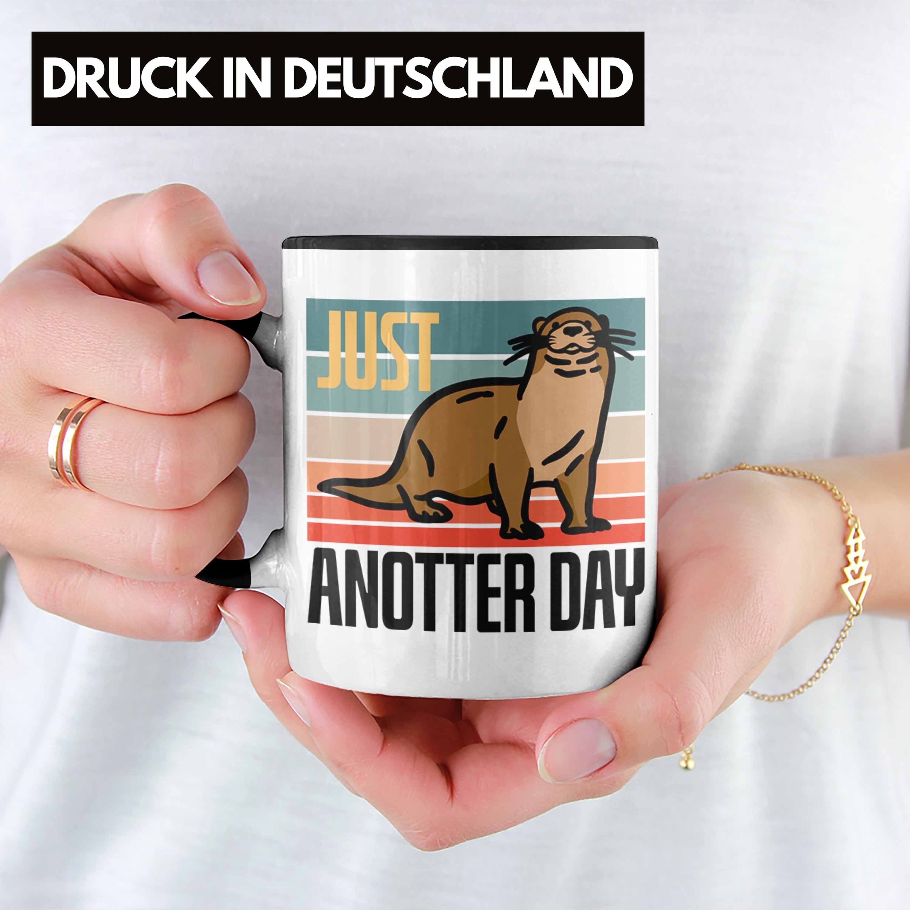 Trendation Tasse Lustige Otter Tasse Anotter Tierliebhaber Schwarz Day" Geschenk für "Just