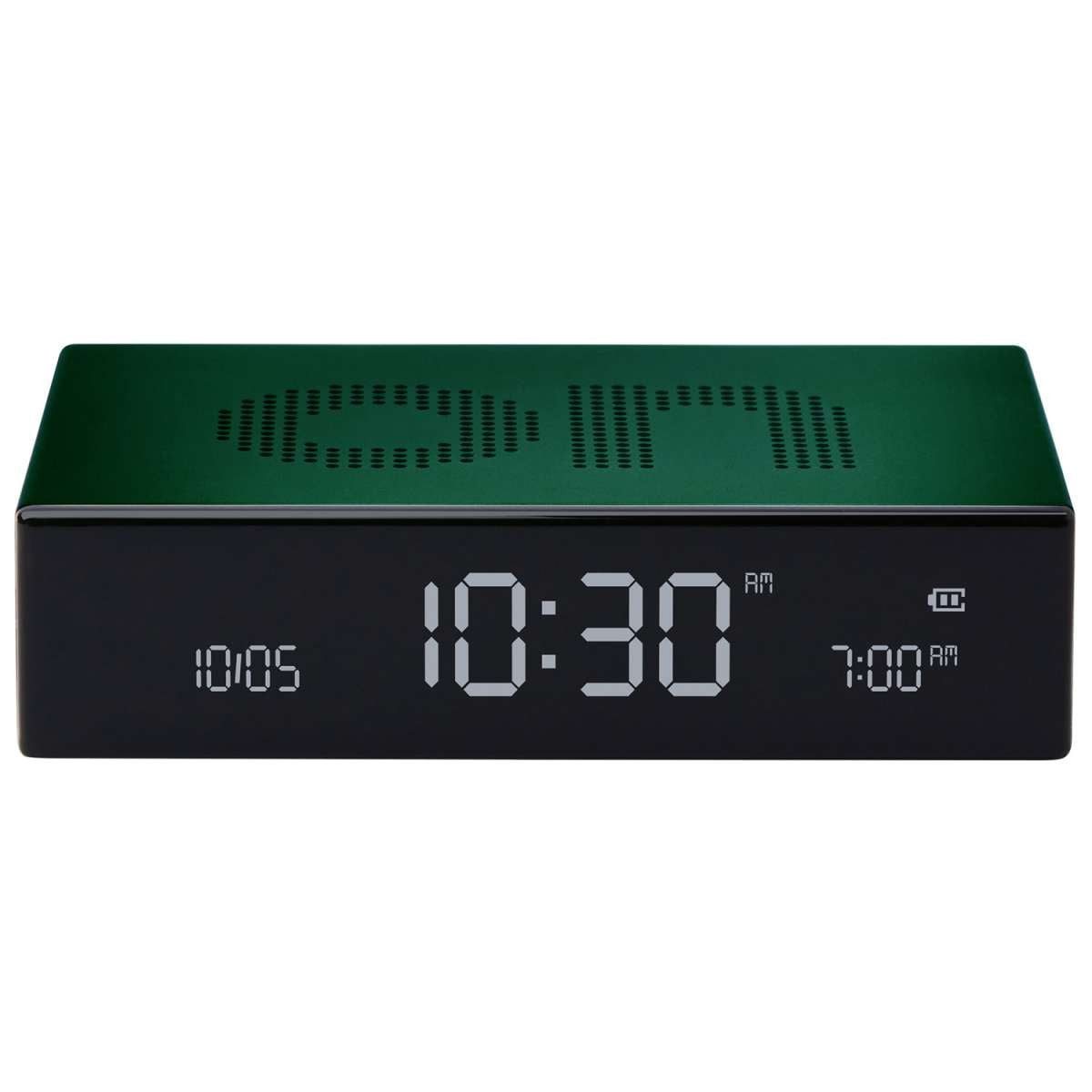 Lexon Quarzwecker LR152DG1 Digitalwecker Flip Premium Dunkelgrün