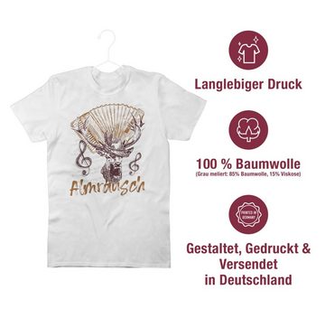 Shirtracer T-Shirt Almrausch Hirsch Tradition Alpen Almerer Mode für Oktoberfest Herren