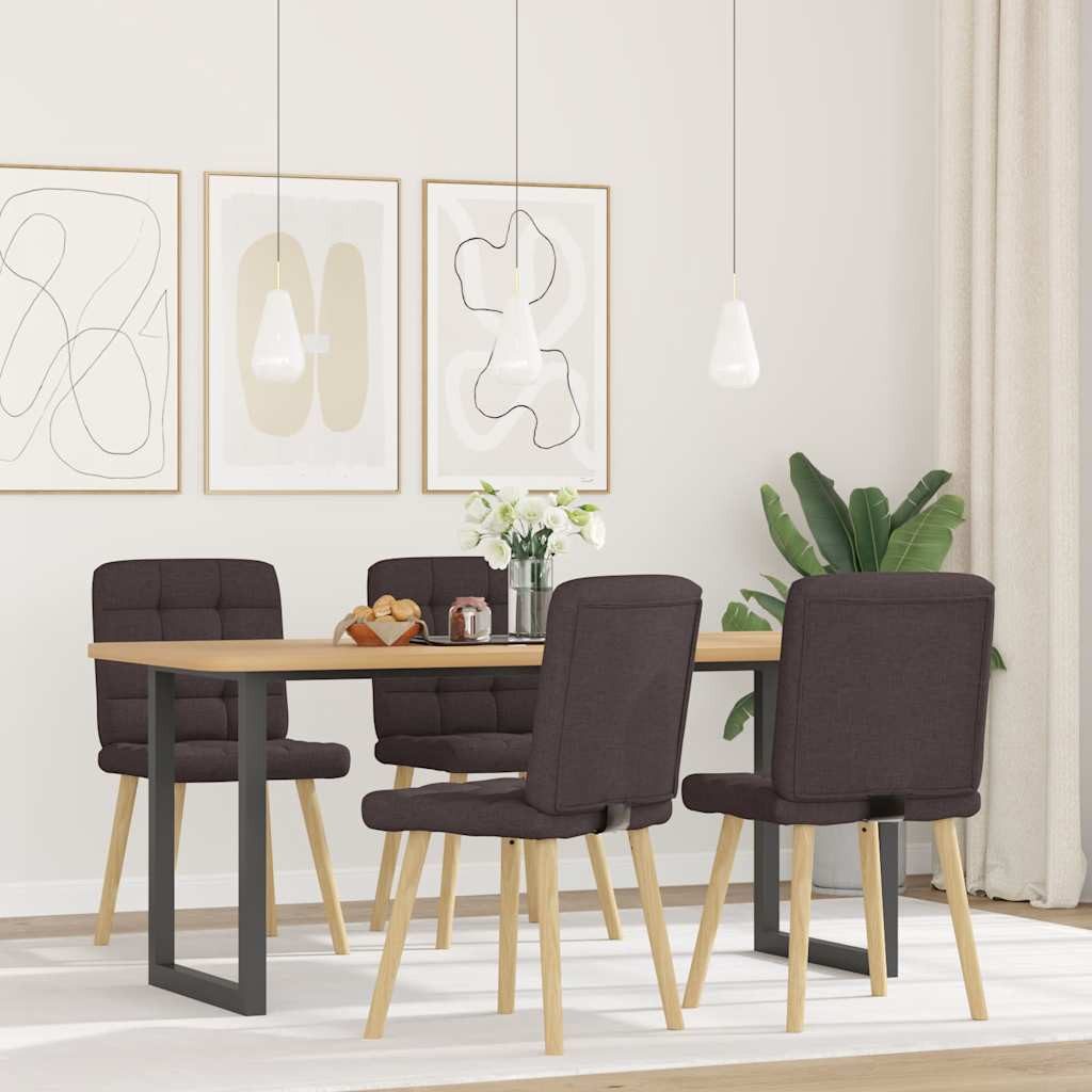 vidaXL Esszimmerstuhl Esszimmerstühle 4 Stk. Dunkelbraun günstig online kaufen