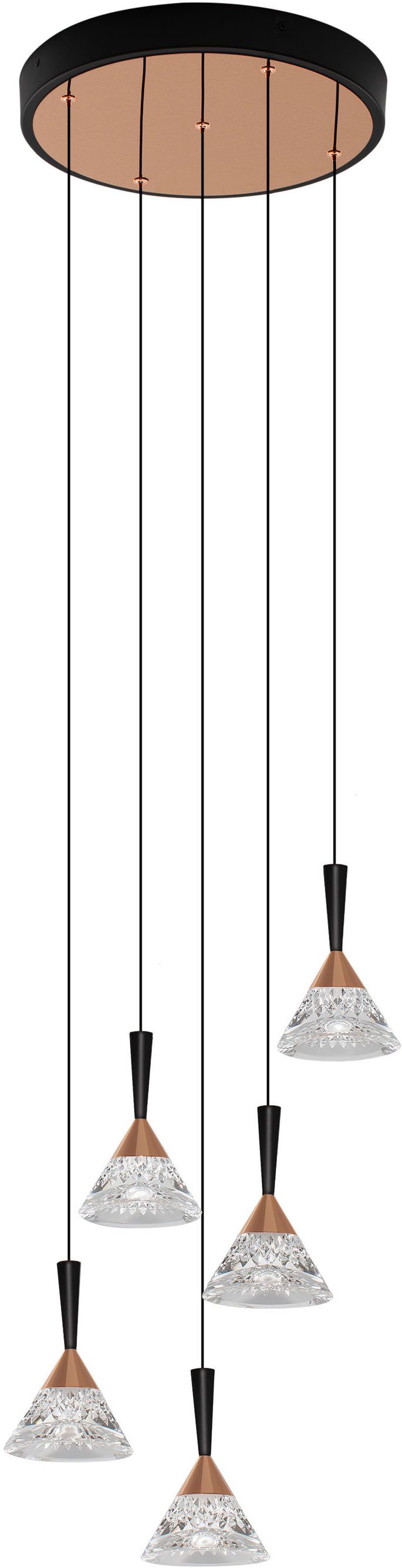 Nova Luce Pendelleuchte PALUZ, LED fest integriert, Warmweiß