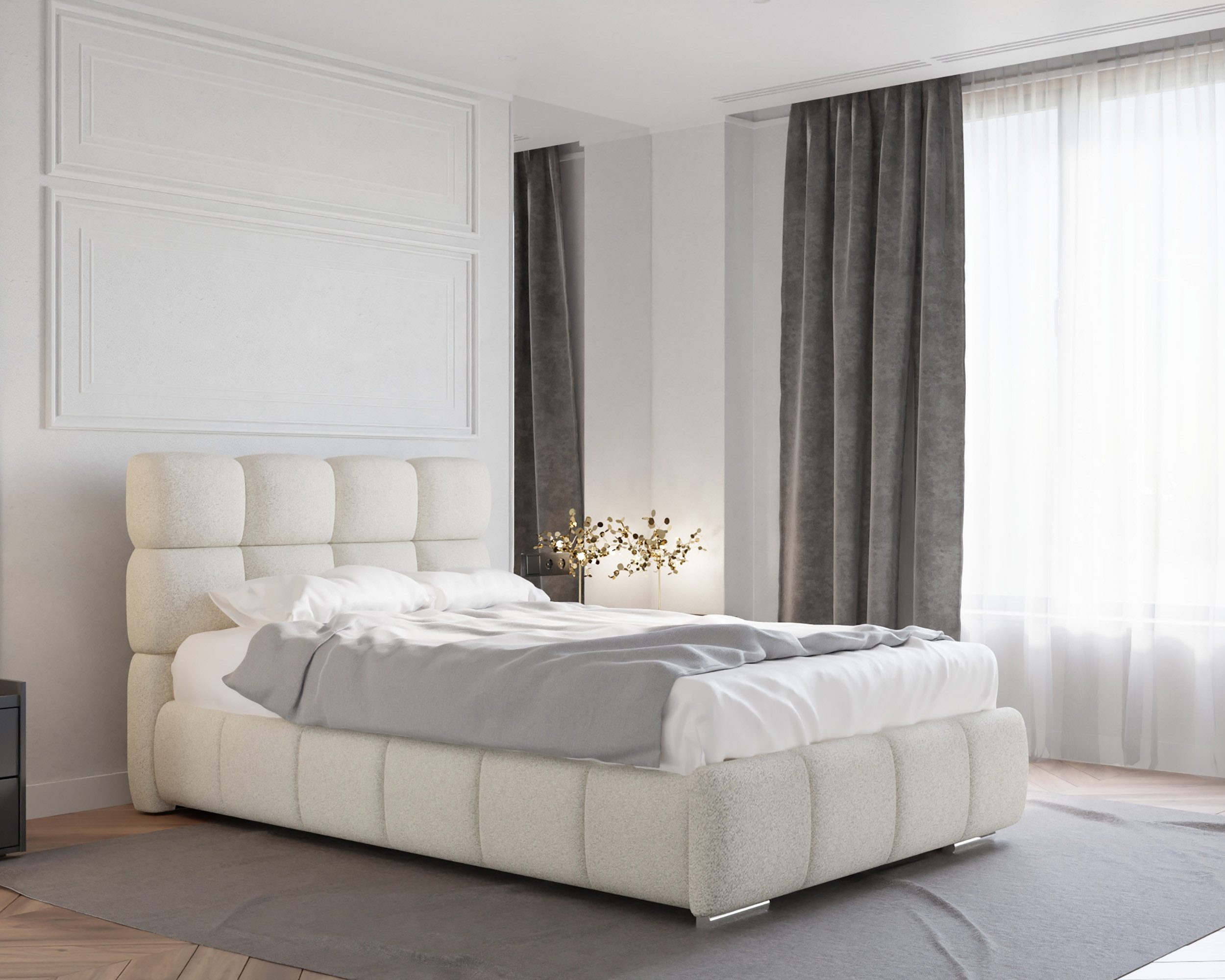 Homesy Polsterbett Bliss, Ein Luxusbett in jeder Größe 120x200cm 100x200 cm 90x200cm