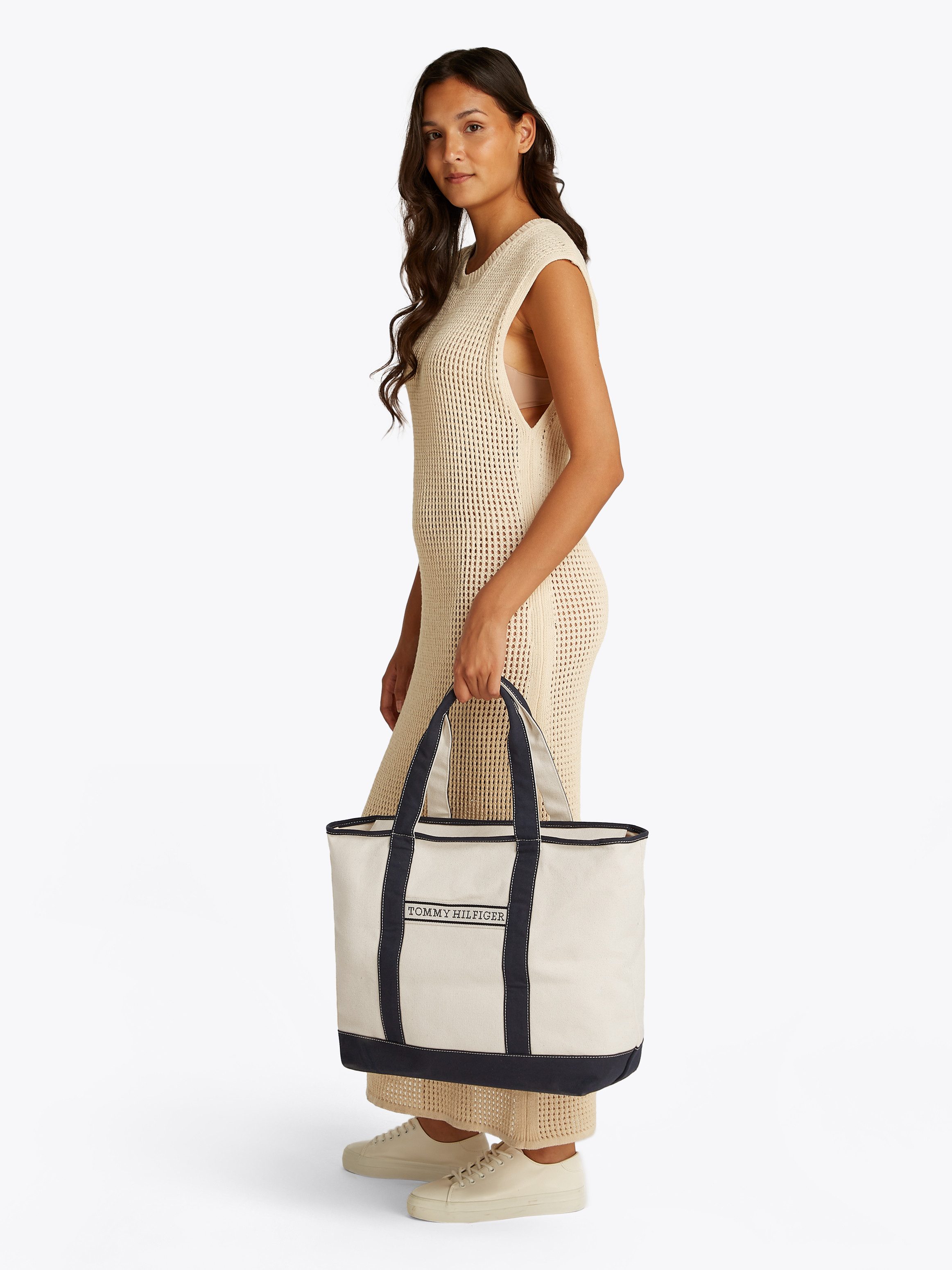 Tommy Hilfiger Tragetasche TH SUMMER CANVAS TOTE, Damen Henkeltasche, Beute günstig online kaufen