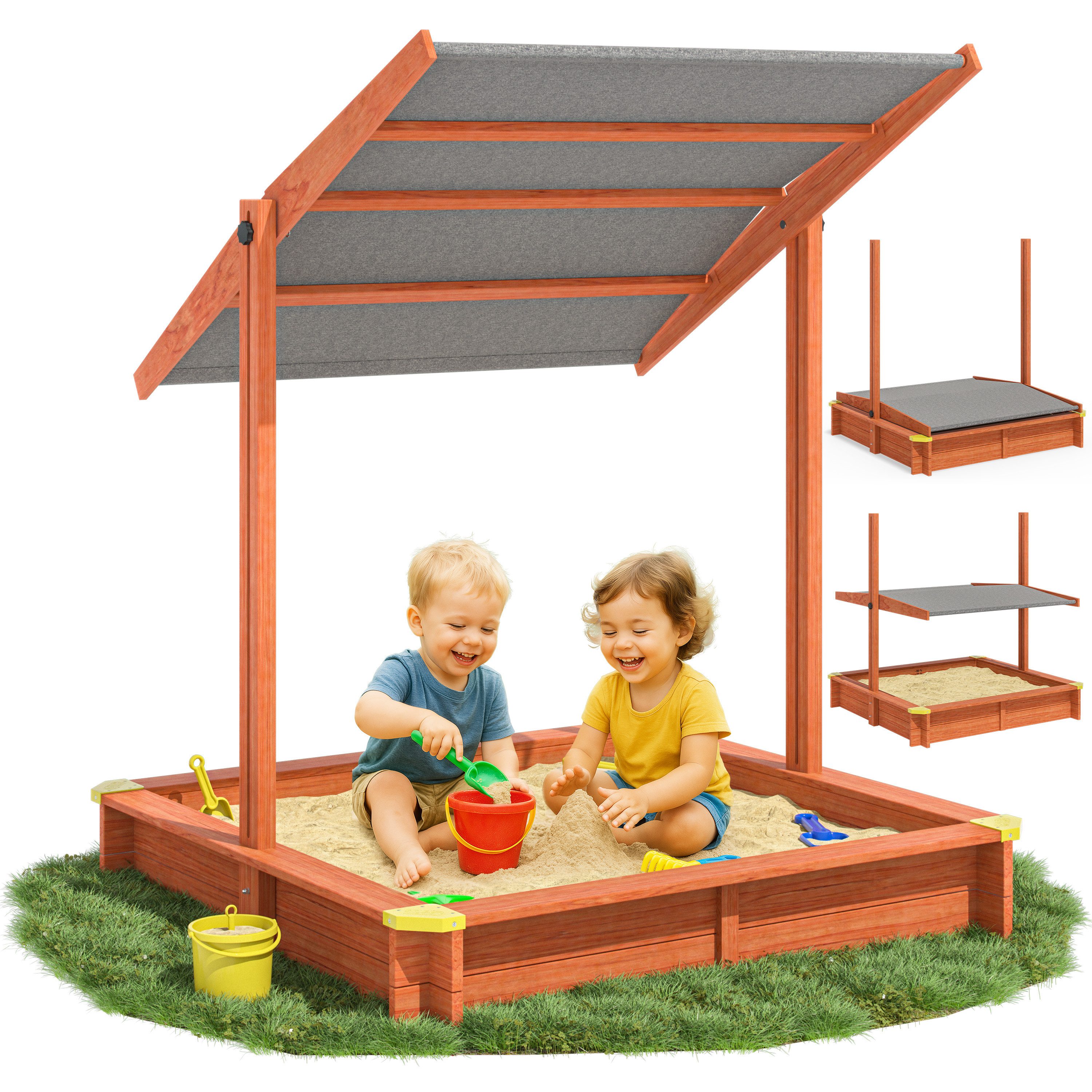 Spielwerk Sandkasten, Sami mit Dach 120x120cm günstig online kaufen