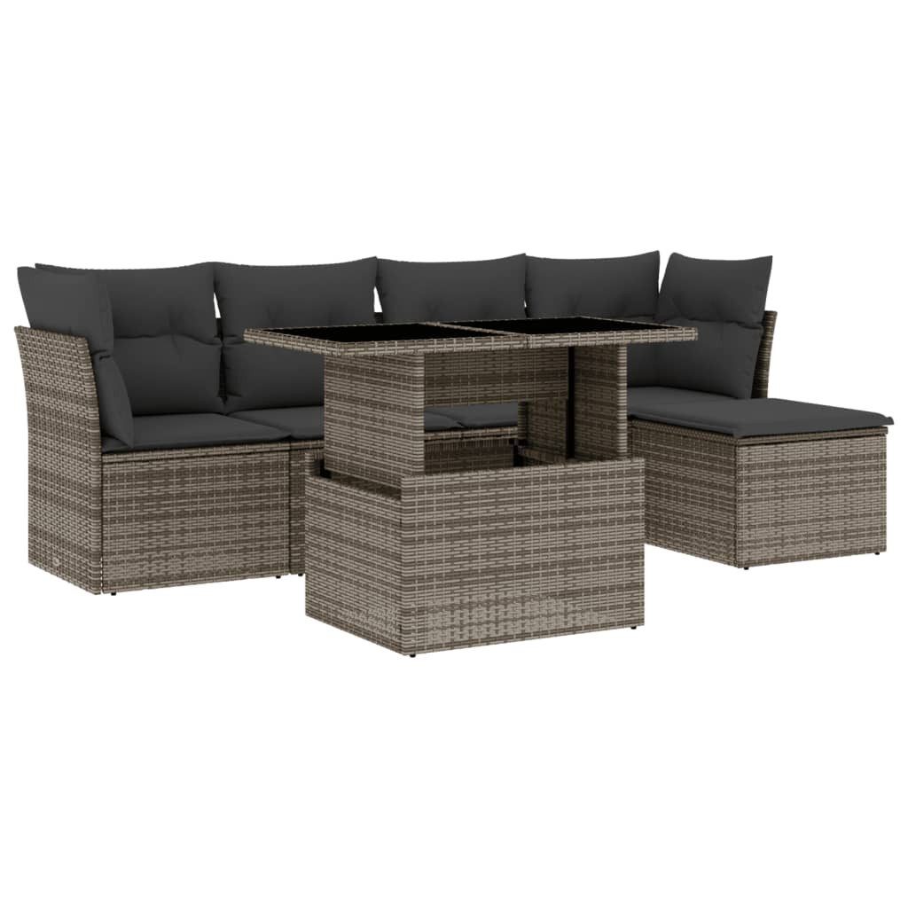 vidaXL Gartenlounge-Set 6-tlg. Garten-Sofagarnitur mit Kissen günstig online kaufen