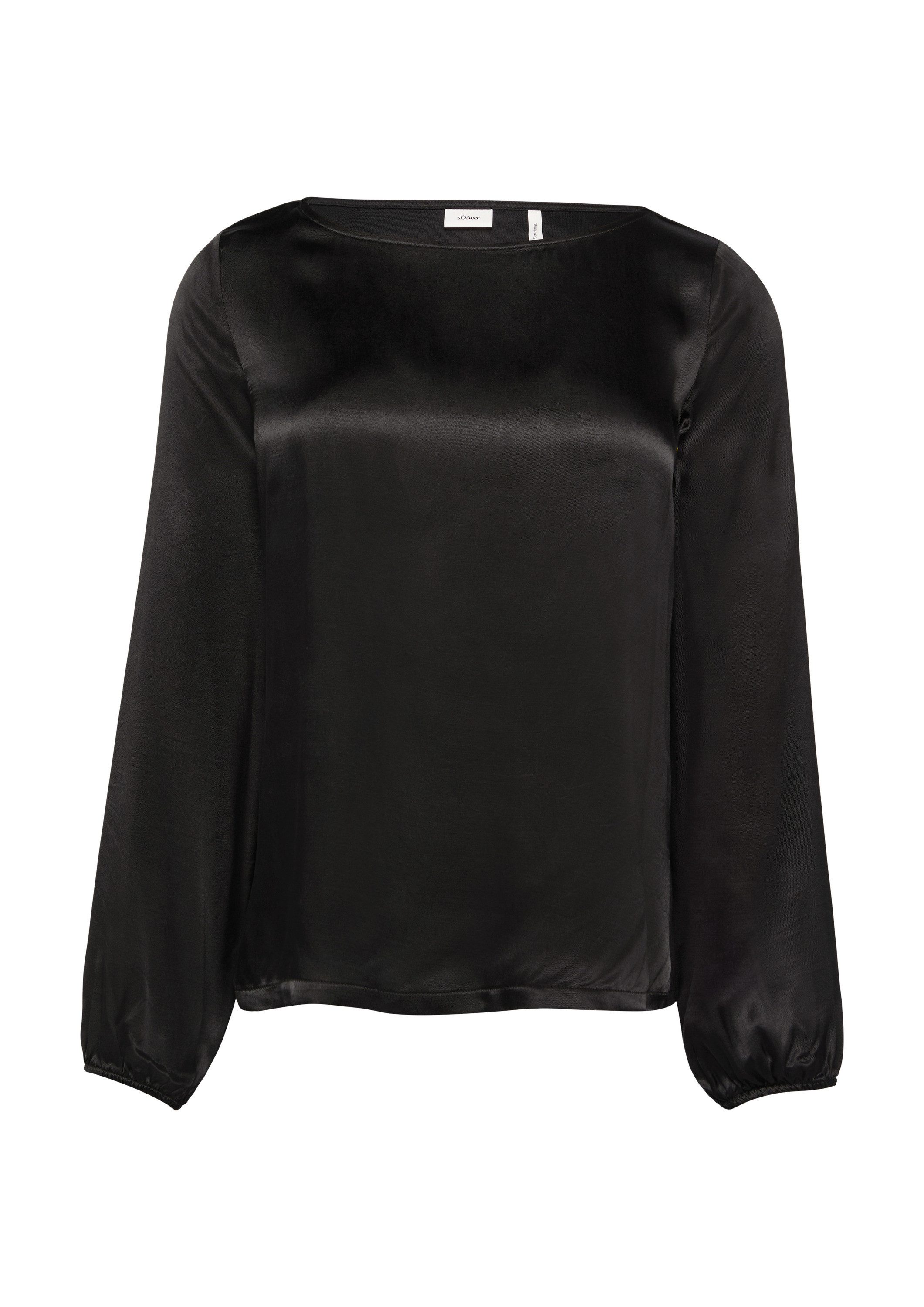 s.Oliver Langarmshirt T-Shirt Satiniertes Blusenshirt aus günstig online kaufen