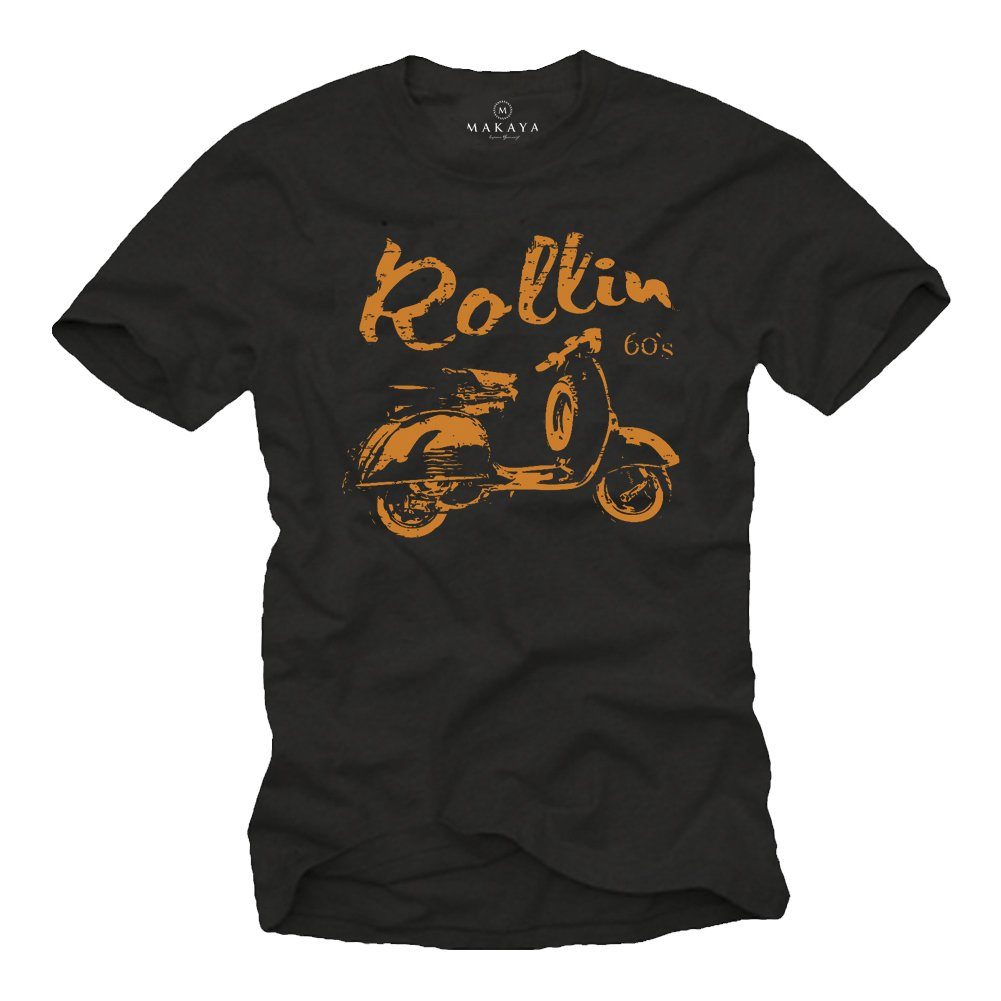 Print-Shirt Vintage Roller T-Shirt Herren - 60er Jahre Motiv Retro Geschenke