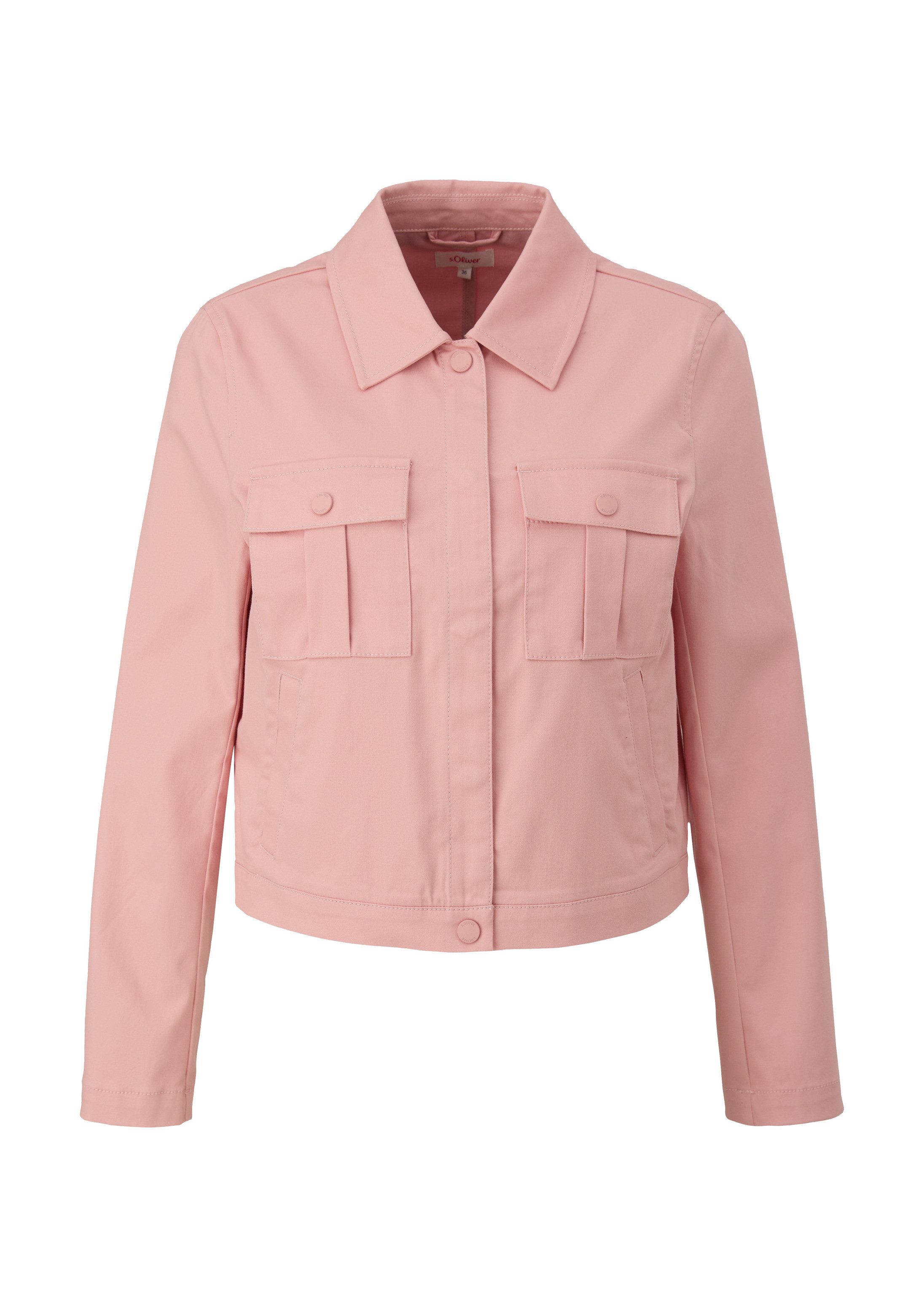 s.Oliver Funktionsjacke Indoor-Jacke Verkürzte Jacke mit aufgesetzten Taschen