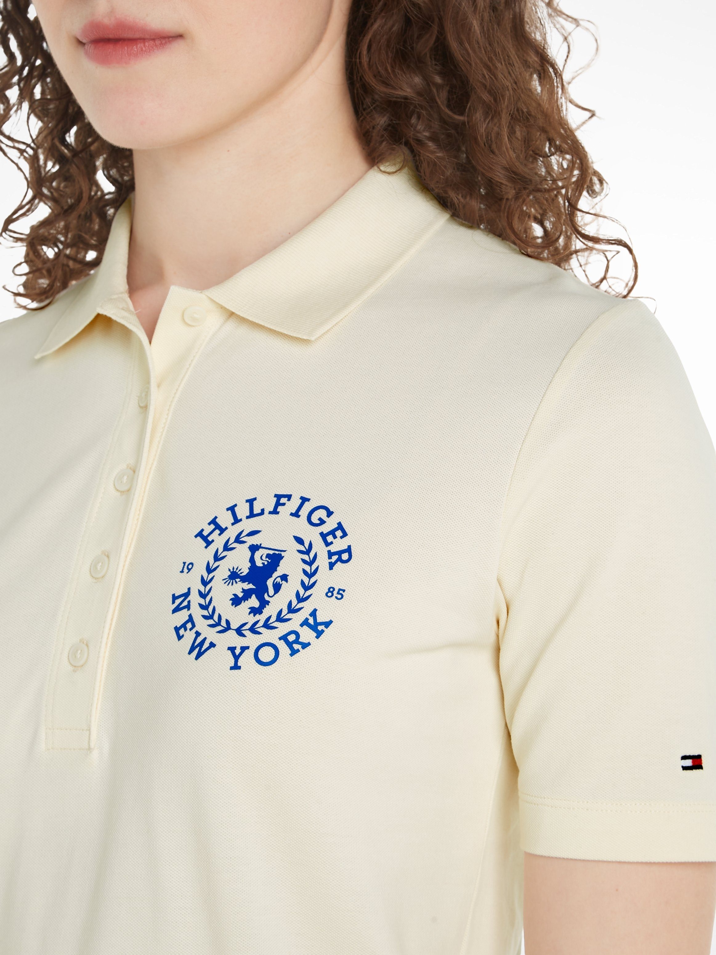Hilfiger CREST SS Logostickerei mit Calico REG POLO EMB Tommy Poloshirt