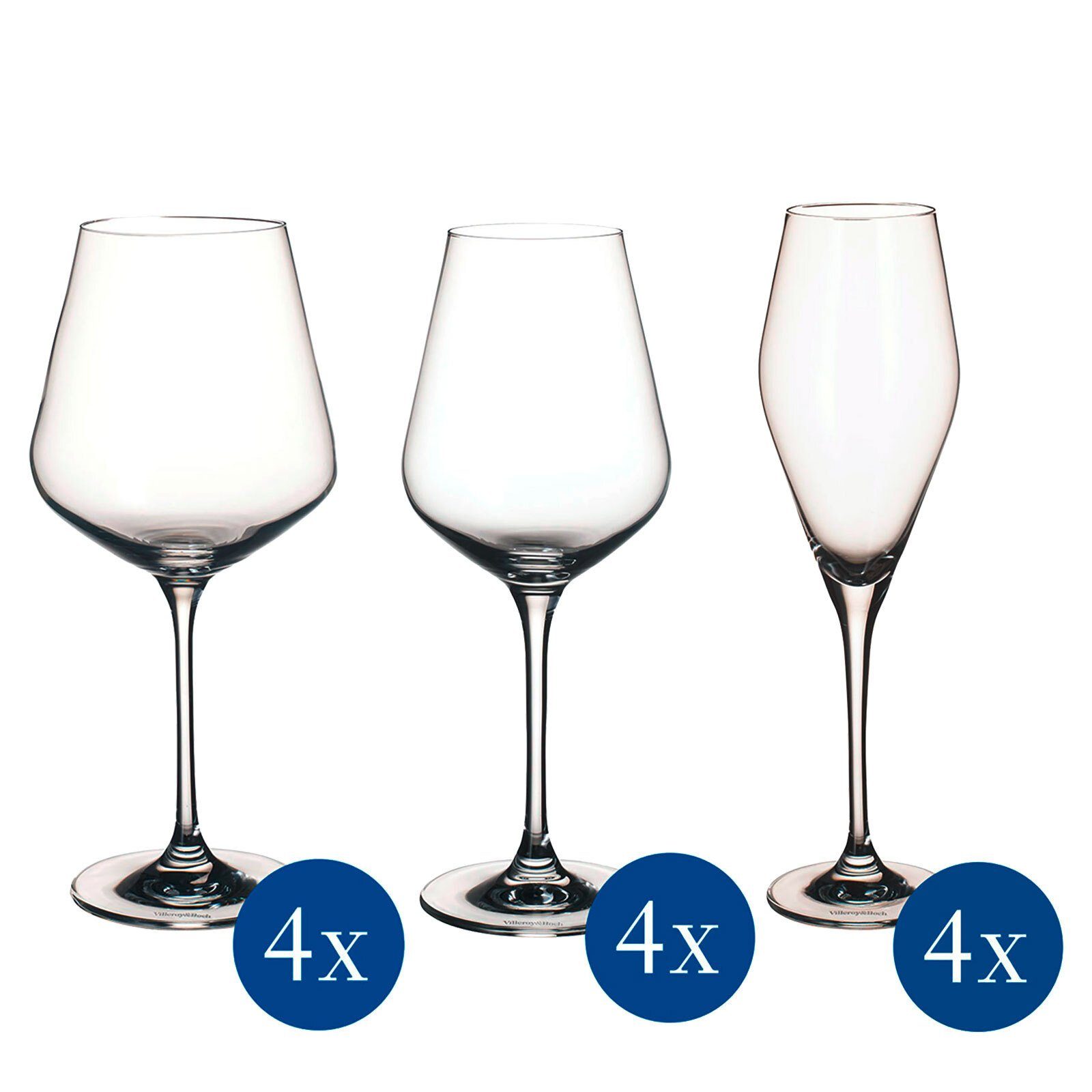 Gläser-Set La Divina Wein- und Sektgläser 12er Set