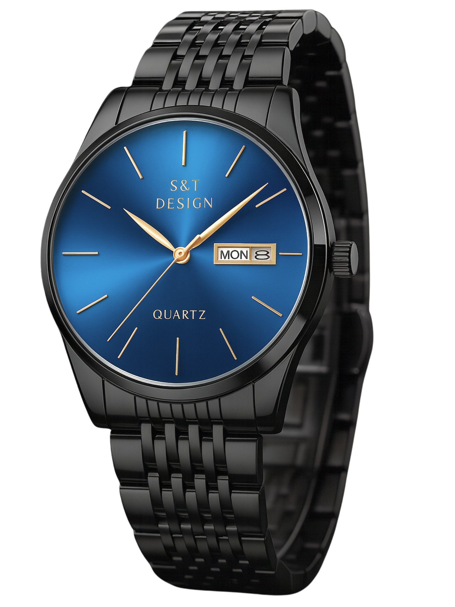Quarzuhr Herren Uhr Edelstahl Armbanduhr Herrenuhr