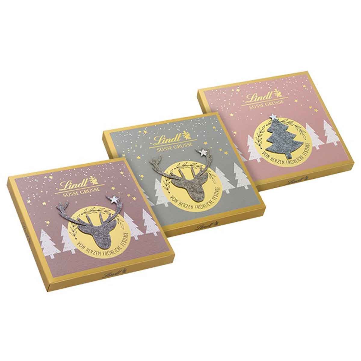 LINDT Schokolade, Lindt Hand Crafted Weihnachtspralinen aus Schokolade 175g 2er Pack