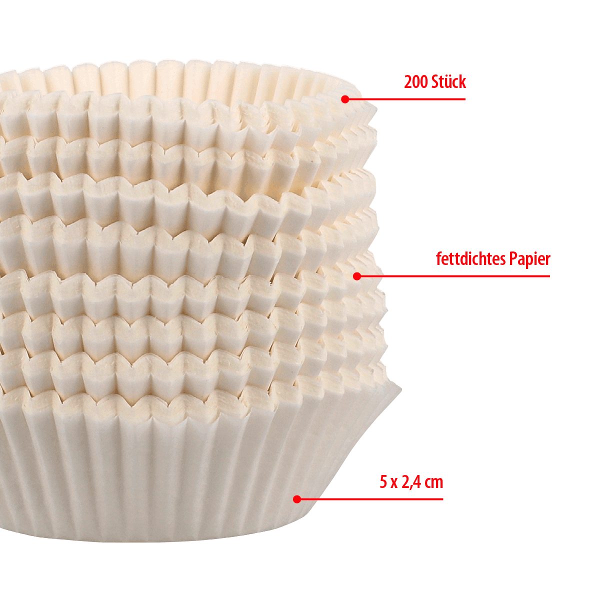 EUROHOME Muffinform Muffinförmchen Papier Einweg 200 Stück Ø5 cm, (1-tlg), Mini Muffins Papierförmchen - Muffinförmchen