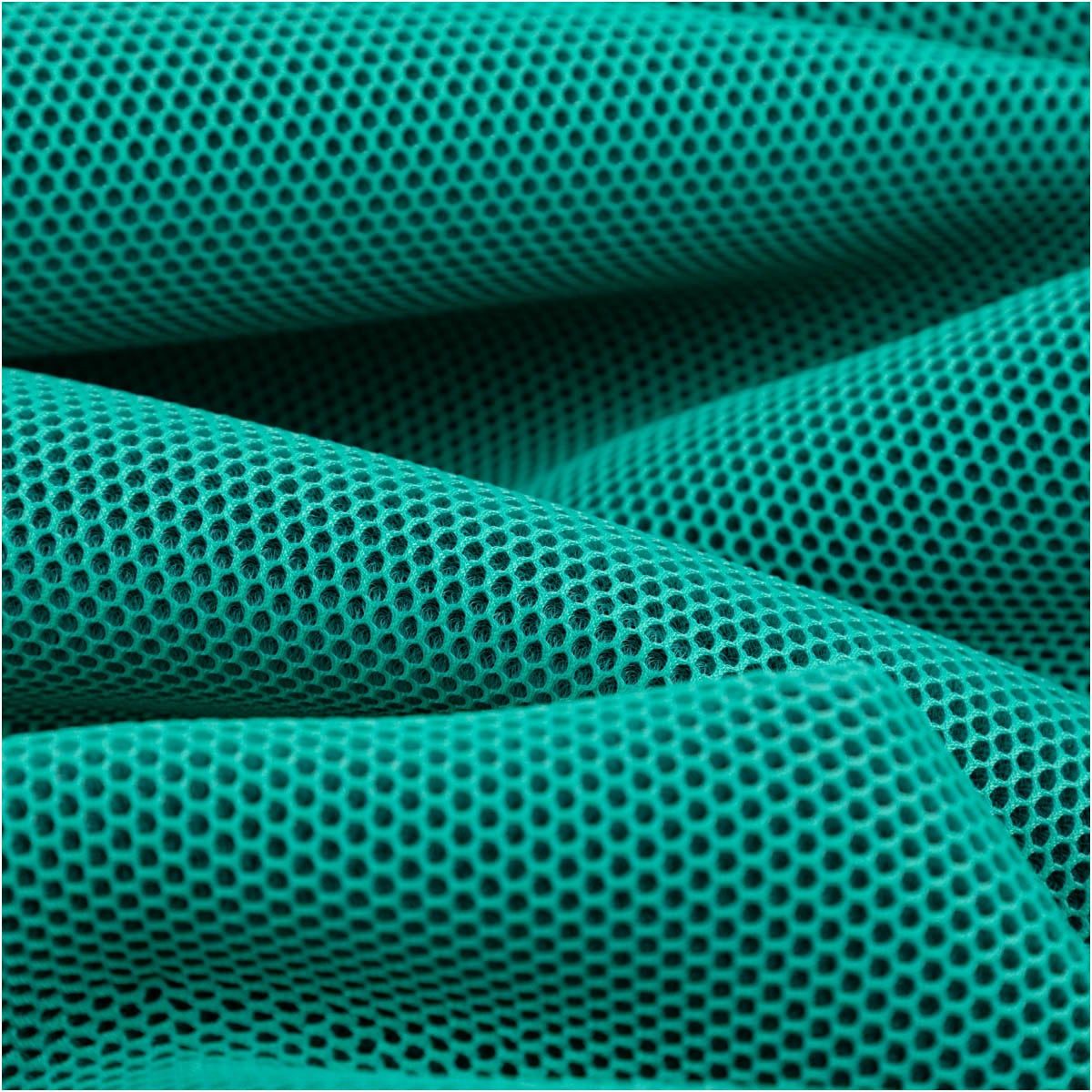 Swafing Stoff Mesh Stoff 3D Wabenstruktur aqua schwarz – 150 cm, Martindale 30.000, atmungsaktiv