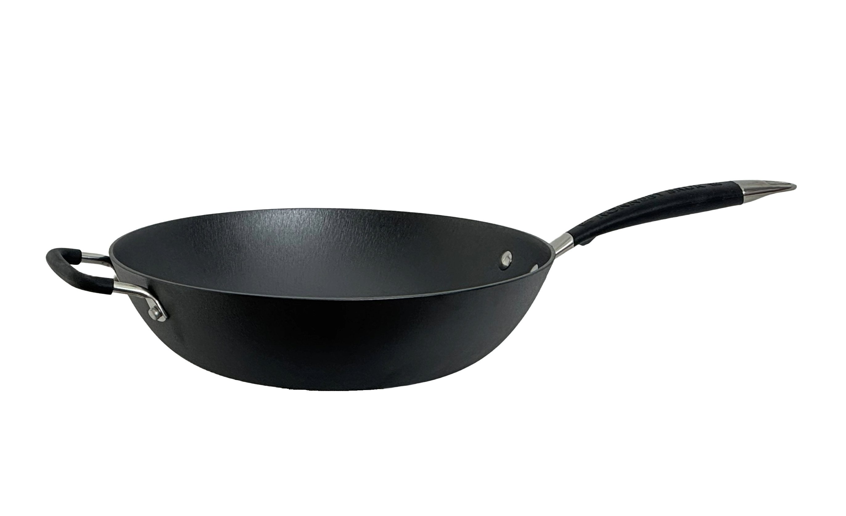 Ronneby Bruk Wok Ultra Light Wok-Pfanne, mit silikonummanteltem Griff, Gusseisen (1-tlg)