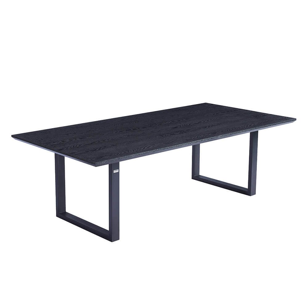 HOME DELUXE Essgruppe Eckig AVENCIA inkl. U-Fuß - 240 x 120 cm Dark Oak, (7-tlg), MDF Esstisch mit U-Fuß & Esszimmerstühle für Esszimmer & Wohnzimmer